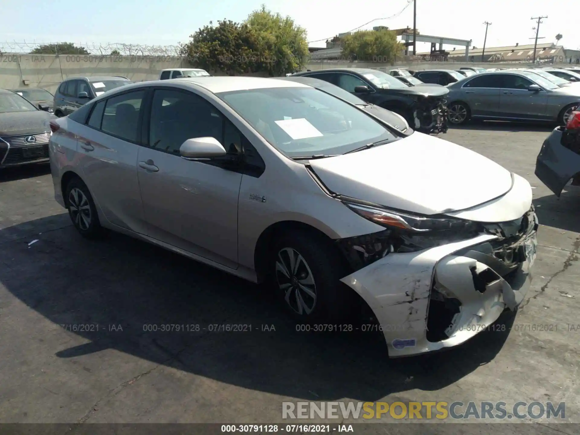 1 Photograph of a damaged car JTDKARFP6K3104900 TOYOTA PRIUS PRIME 2019