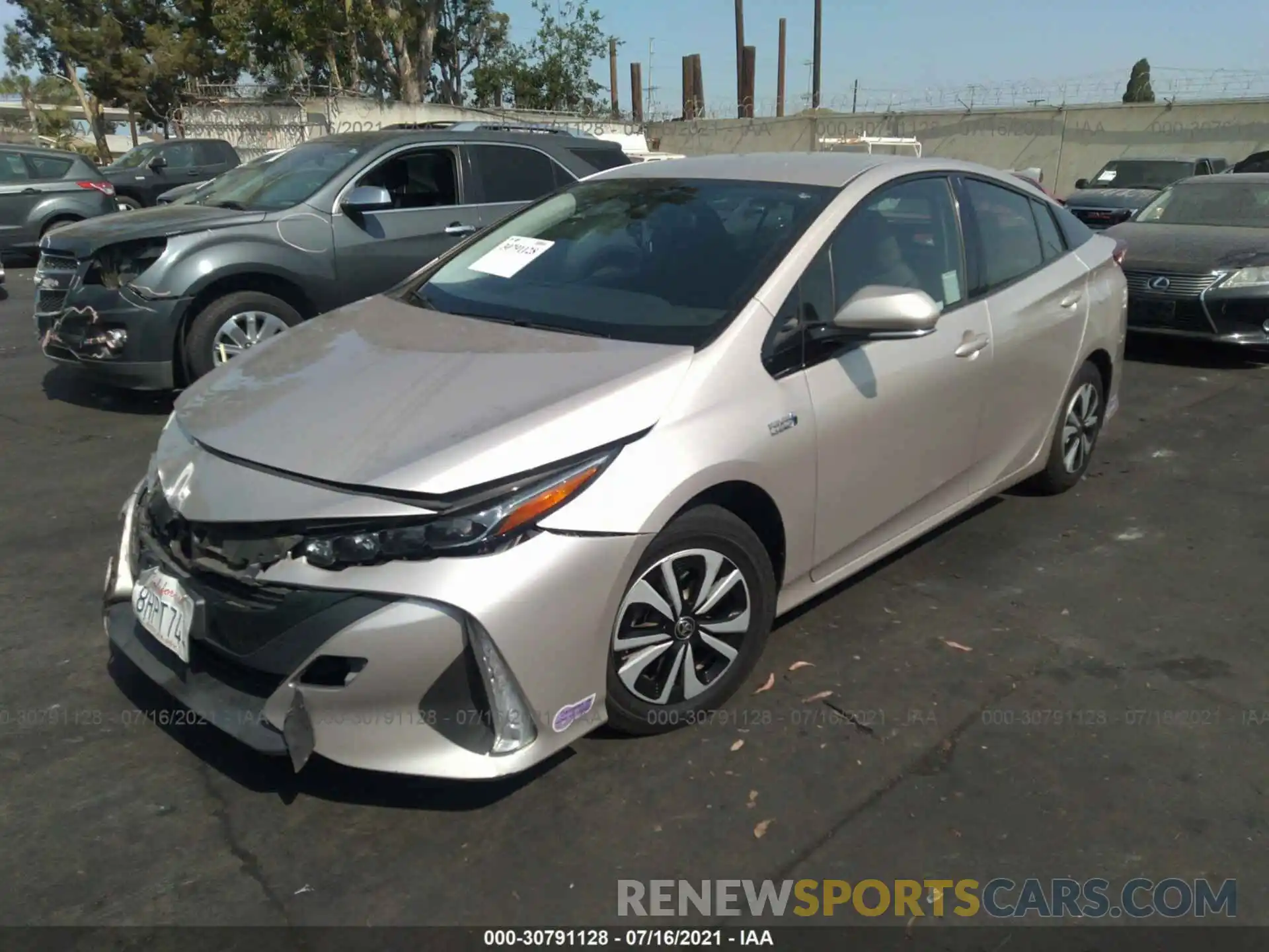 2 Photograph of a damaged car JTDKARFP6K3104900 TOYOTA PRIUS PRIME 2019