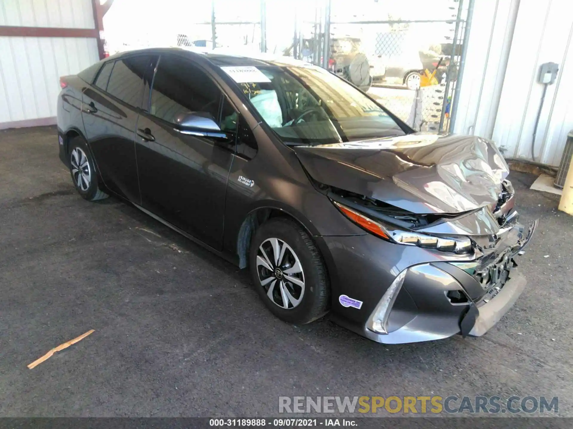 1 Photograph of a damaged car JTDKARFP6K3105657 TOYOTA PRIUS PRIME 2019