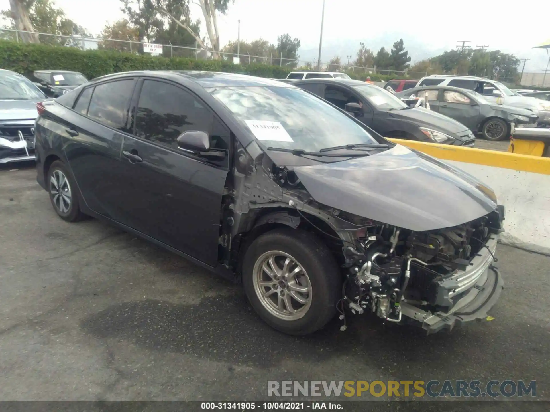 1 Photograph of a damaged car JTDKARFP6K3108090 TOYOTA PRIUS PRIME 2019