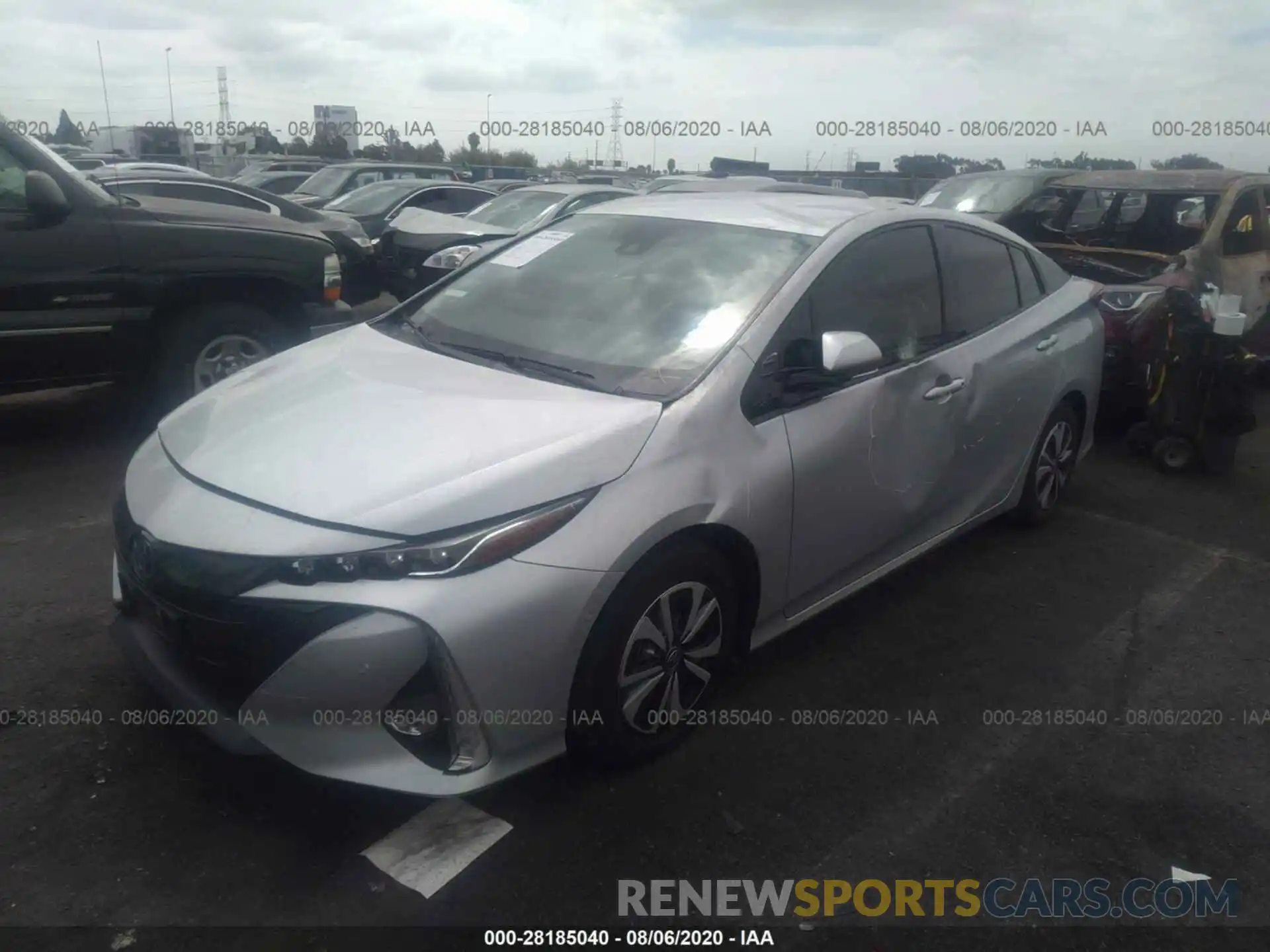 2 Photograph of a damaged car JTDKARFP6K3111233 TOYOTA PRIUS PRIME 2019