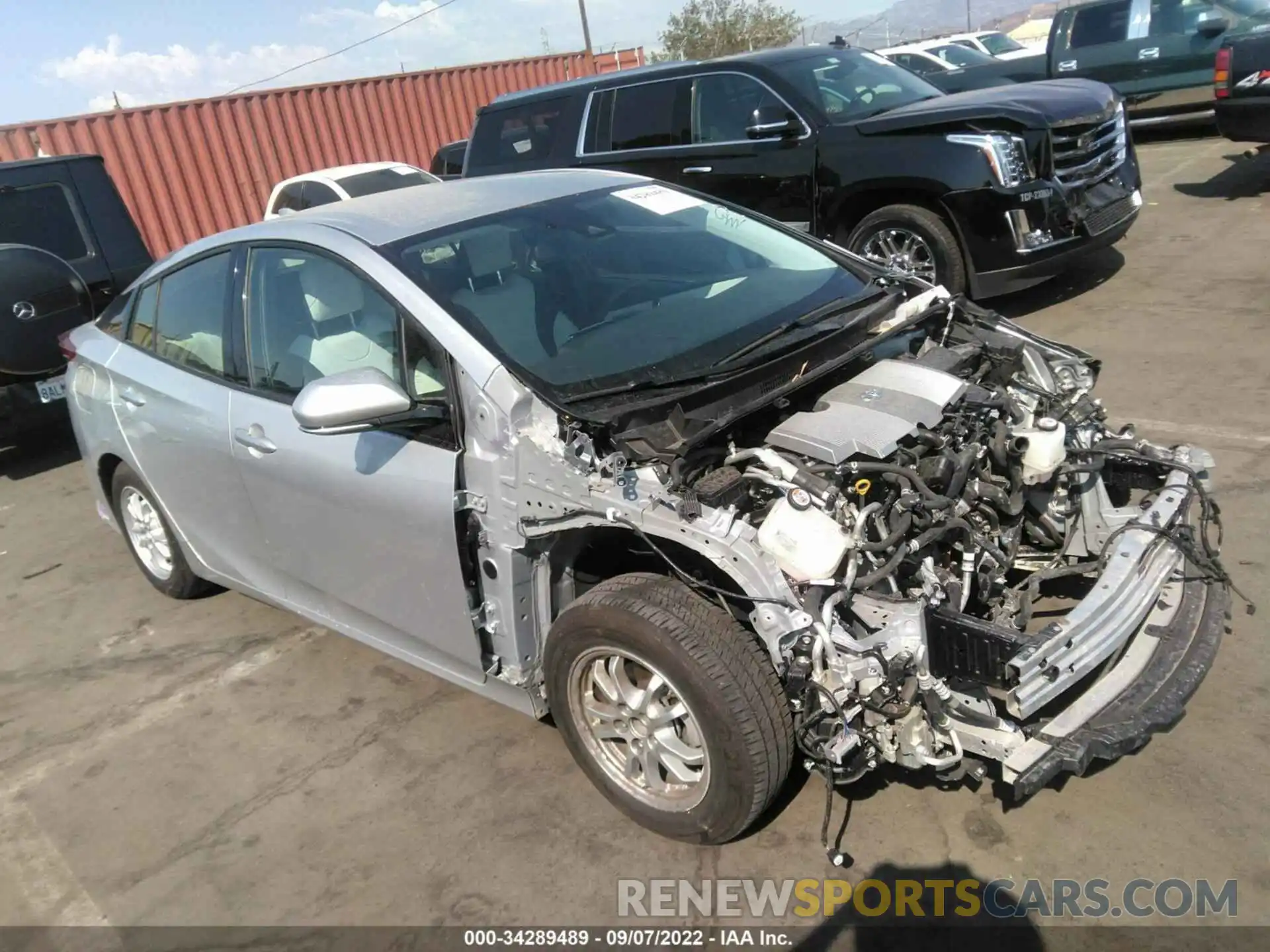 1 Photograph of a damaged car JTDKARFP6K3111491 TOYOTA PRIUS PRIME 2019