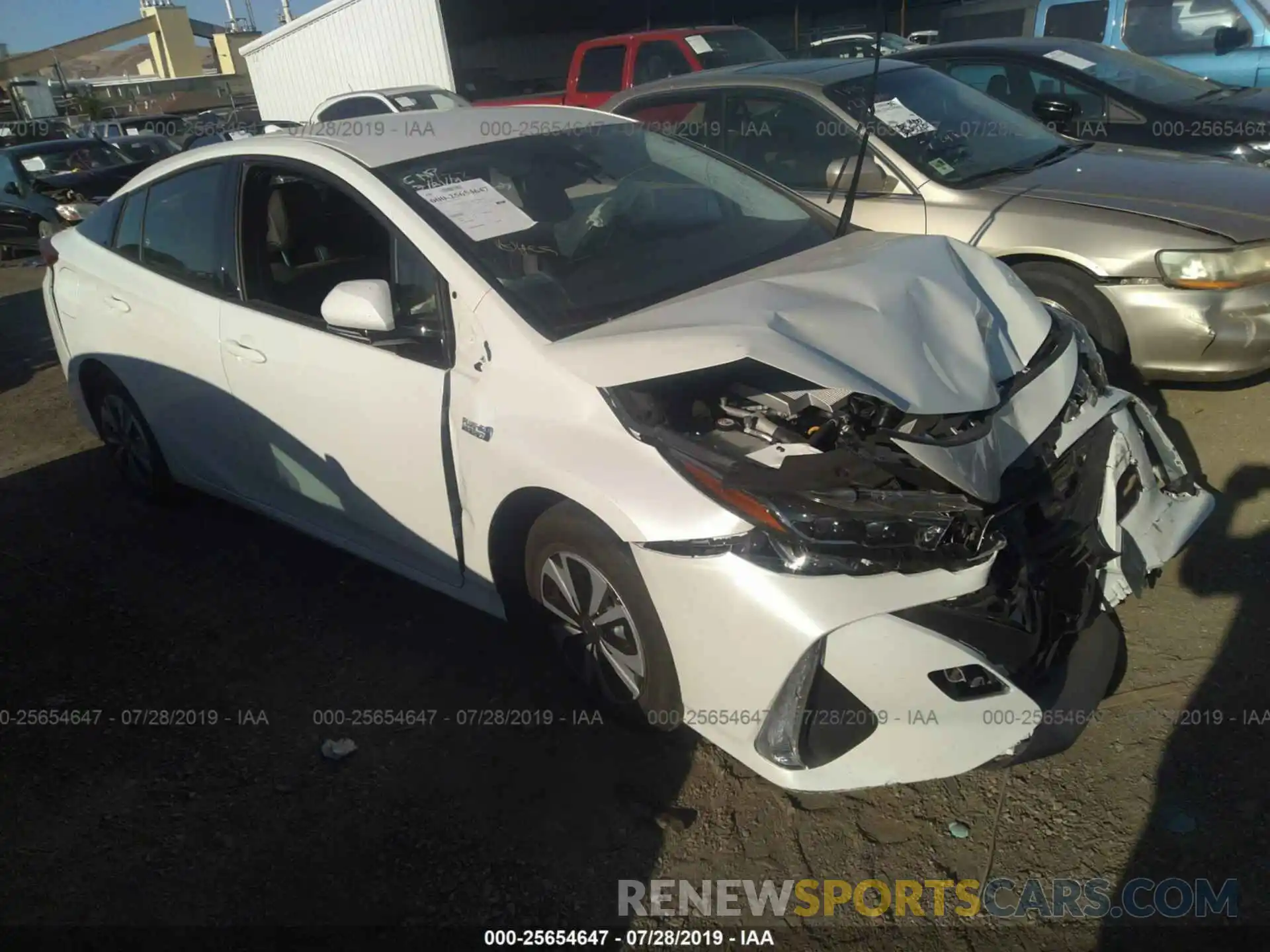 1 Photograph of a damaged car JTDKARFP6K3112396 TOYOTA PRIUS PRIME 2019