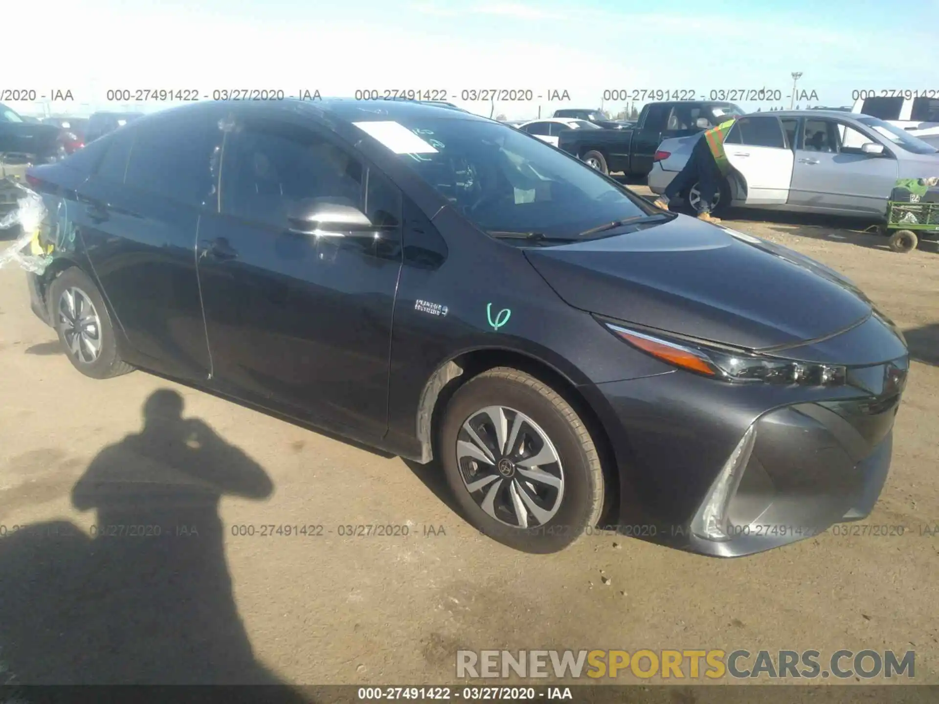 1 Photograph of a damaged car JTDKARFP6K3113533 TOYOTA PRIUS PRIME 2019