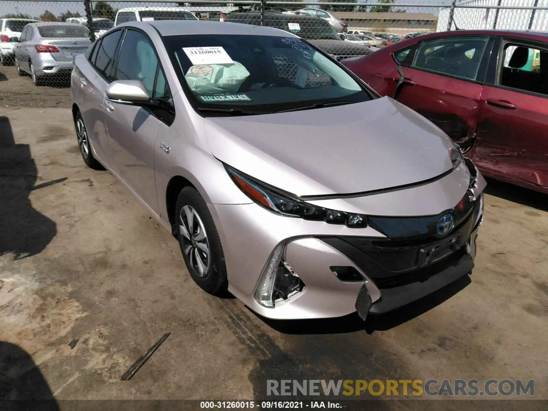 1 Photograph of a damaged car JTDKARFP7K3109457 TOYOTA PRIUS PRIME 2019