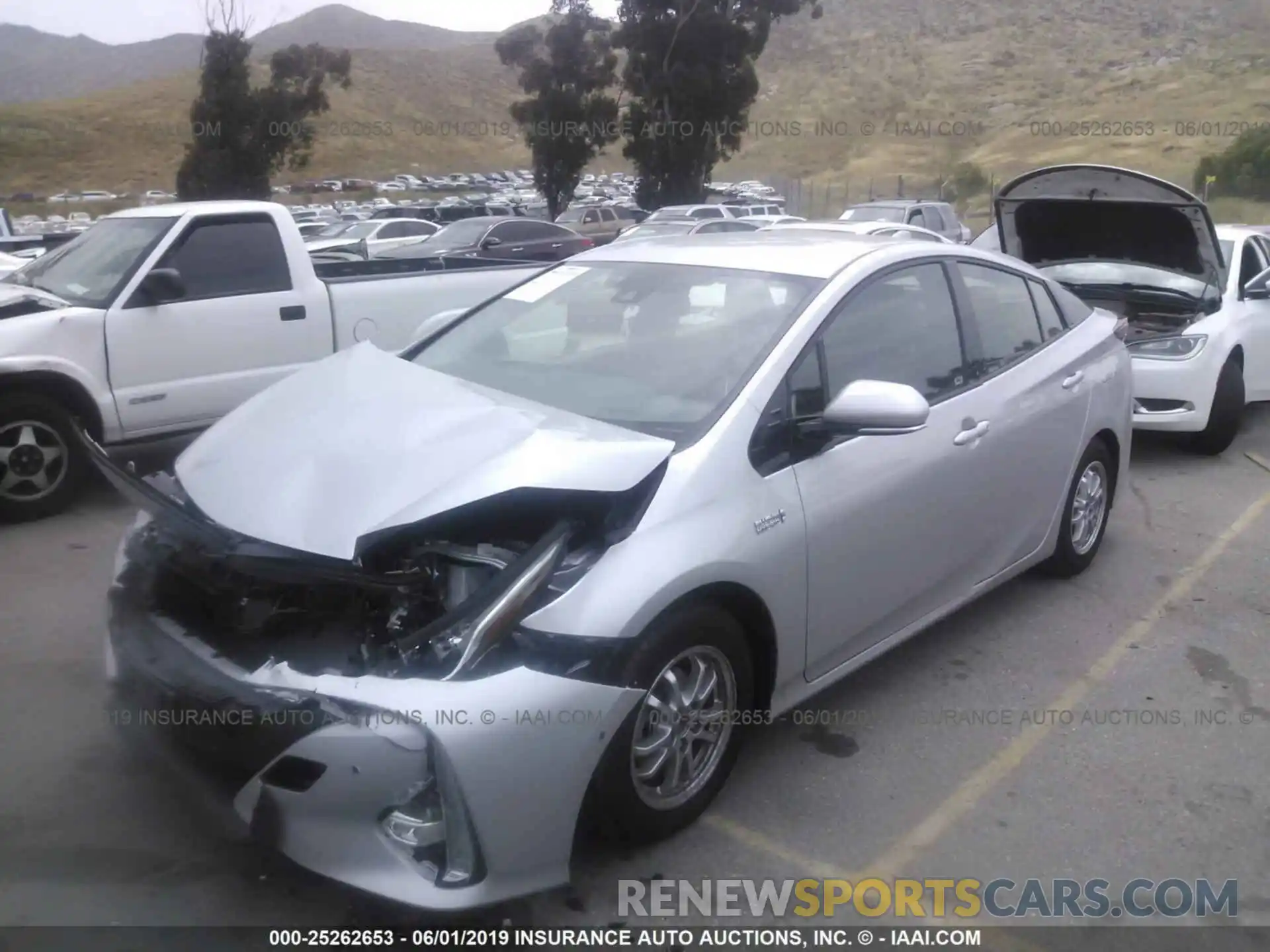 2 Photograph of a damaged car JTDKARFP7K3111046 TOYOTA PRIUS PRIME 2019