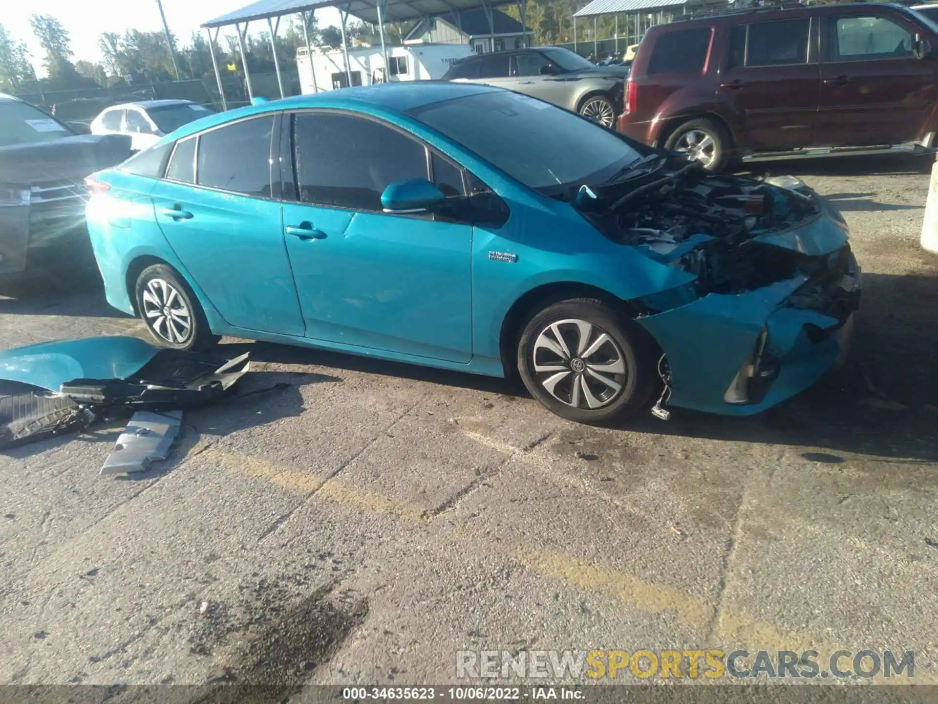 1 Photograph of a damaged car JTDKARFP7K3112200 TOYOTA PRIUS PRIME 2019