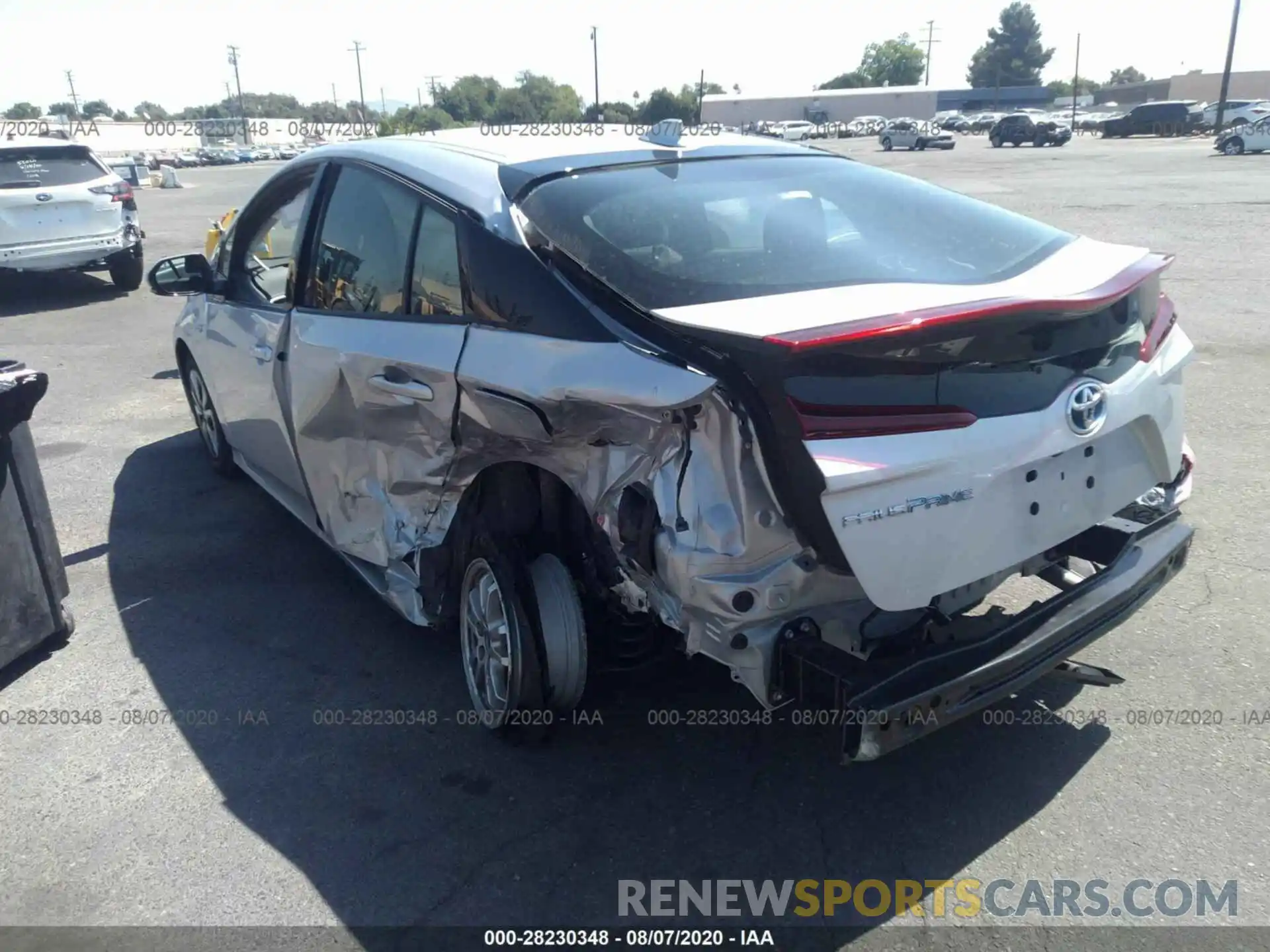 3 Photograph of a damaged car JTDKARFP7K3116019 TOYOTA PRIUS PRIME 2019