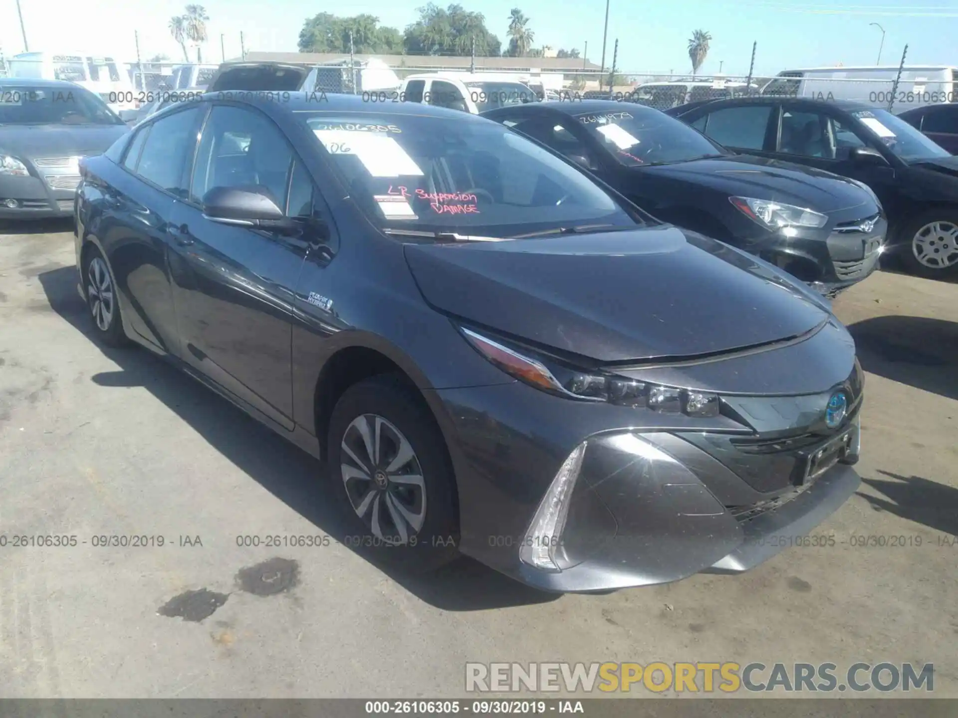 1 Photograph of a damaged car JTDKARFP7K3116263 TOYOTA PRIUS PRIME 2019