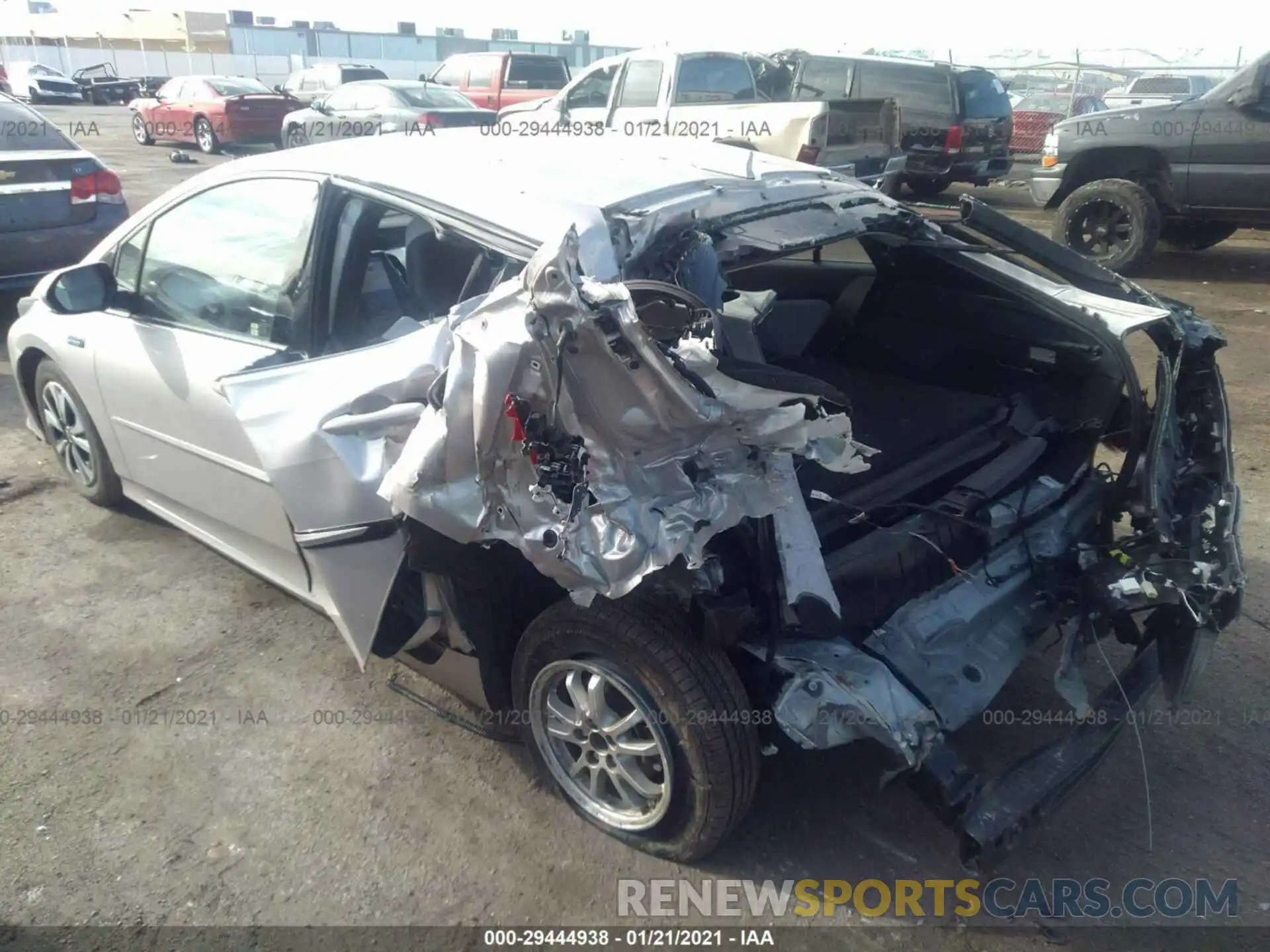 3 Photograph of a damaged car JTDKARFP7K3117137 TOYOTA PRIUS PRIME 2019