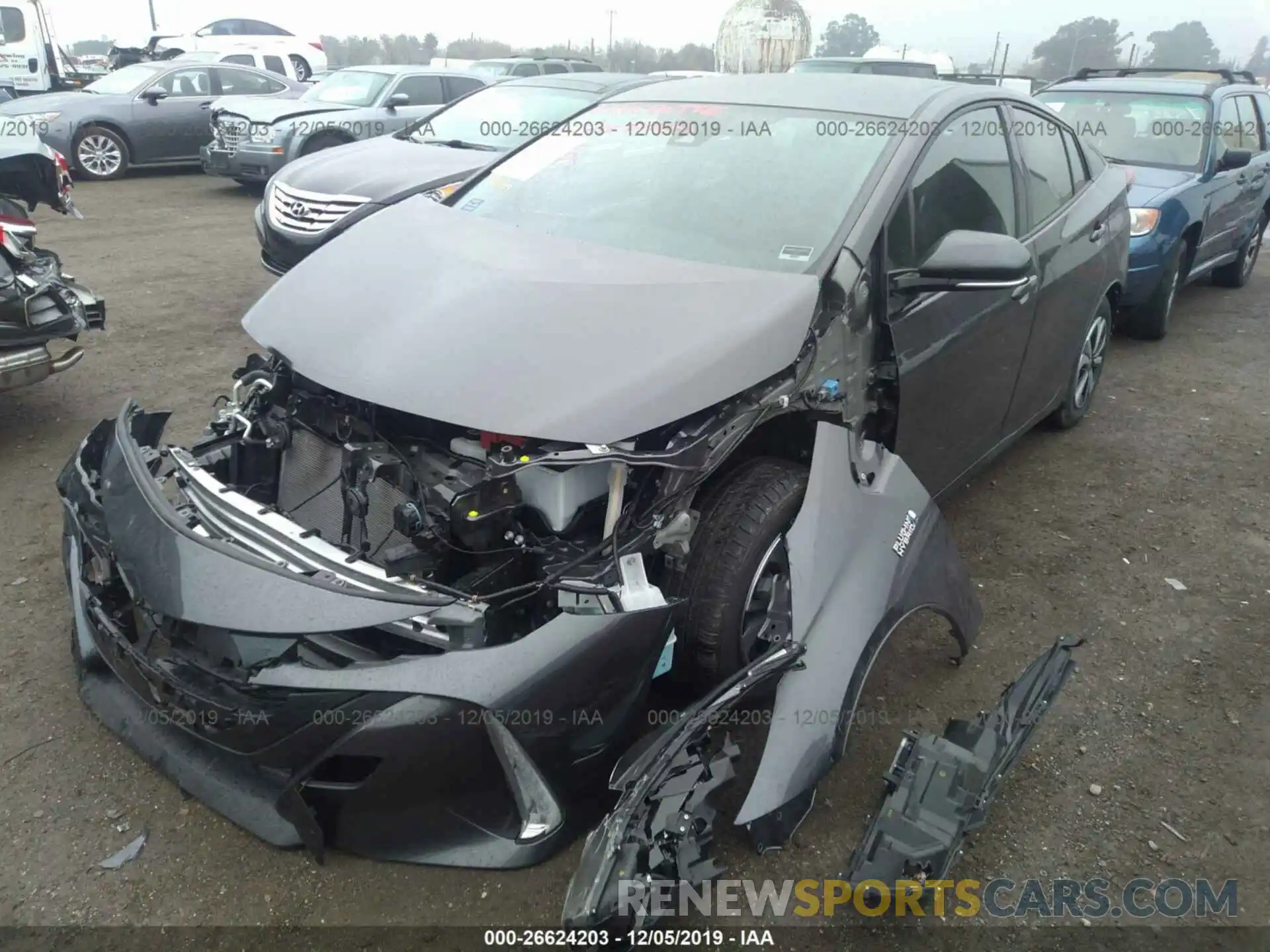 2 Photograph of a damaged car JTDKARFP7K3117686 TOYOTA PRIUS PRIME 2019