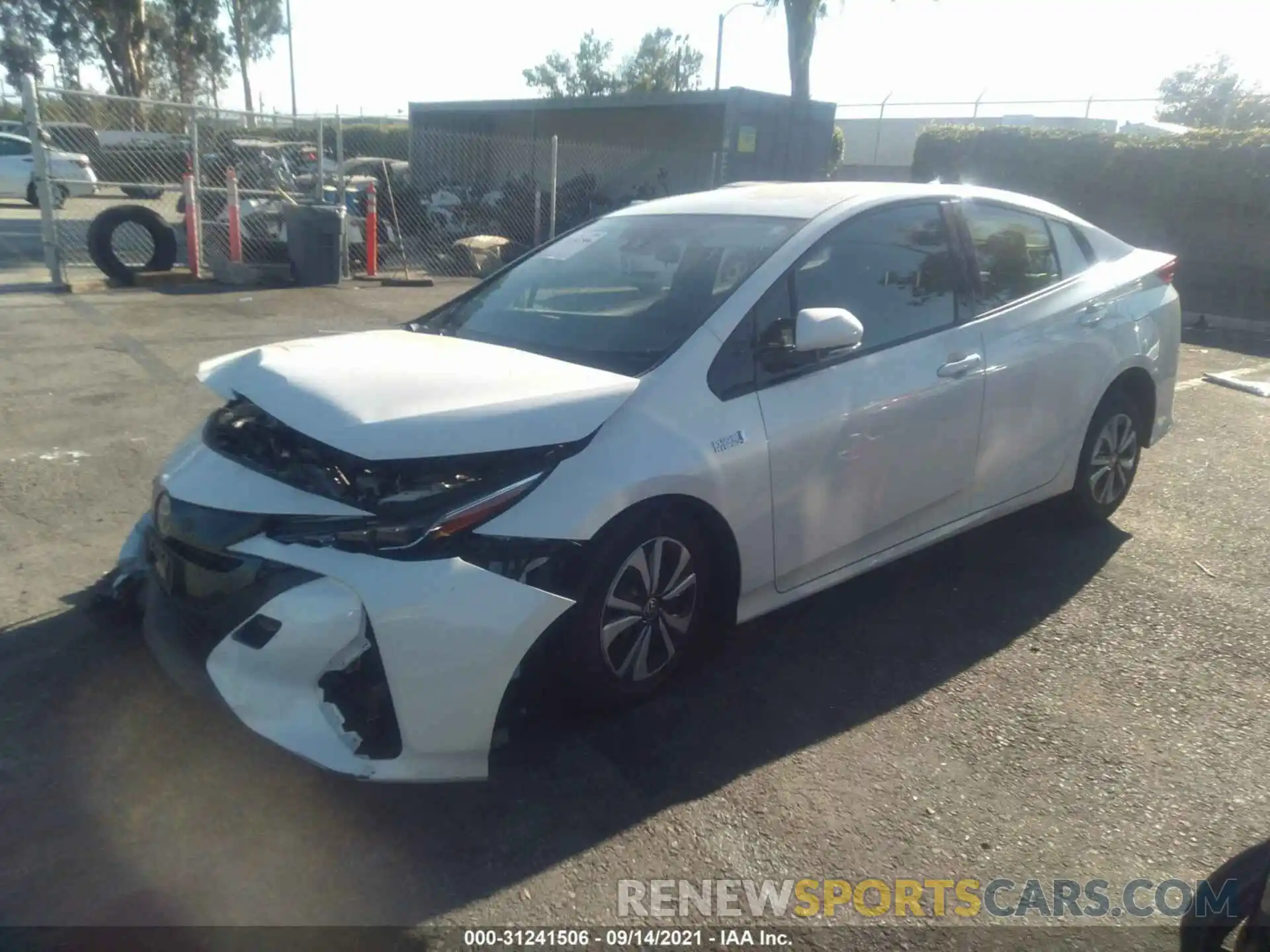 2 Photograph of a damaged car JTDKARFP8K3110374 TOYOTA PRIUS PRIME 2019