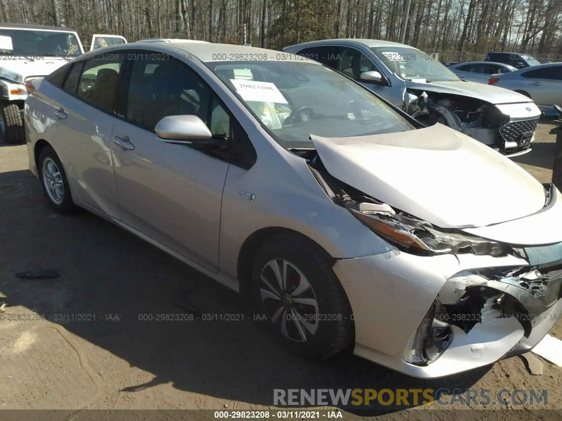 1 Photograph of a damaged car JTDKARFP8K3111010 TOYOTA PRIUS PRIME 2019