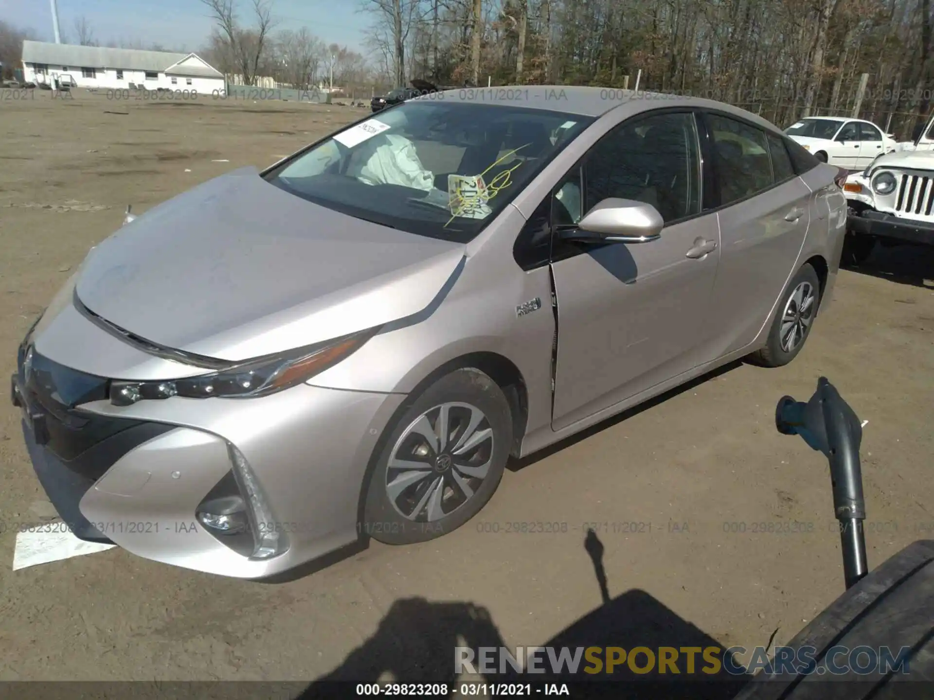 2 Фотография поврежденного автомобиля JTDKARFP8K3111010 TOYOTA PRIUS PRIME 2019