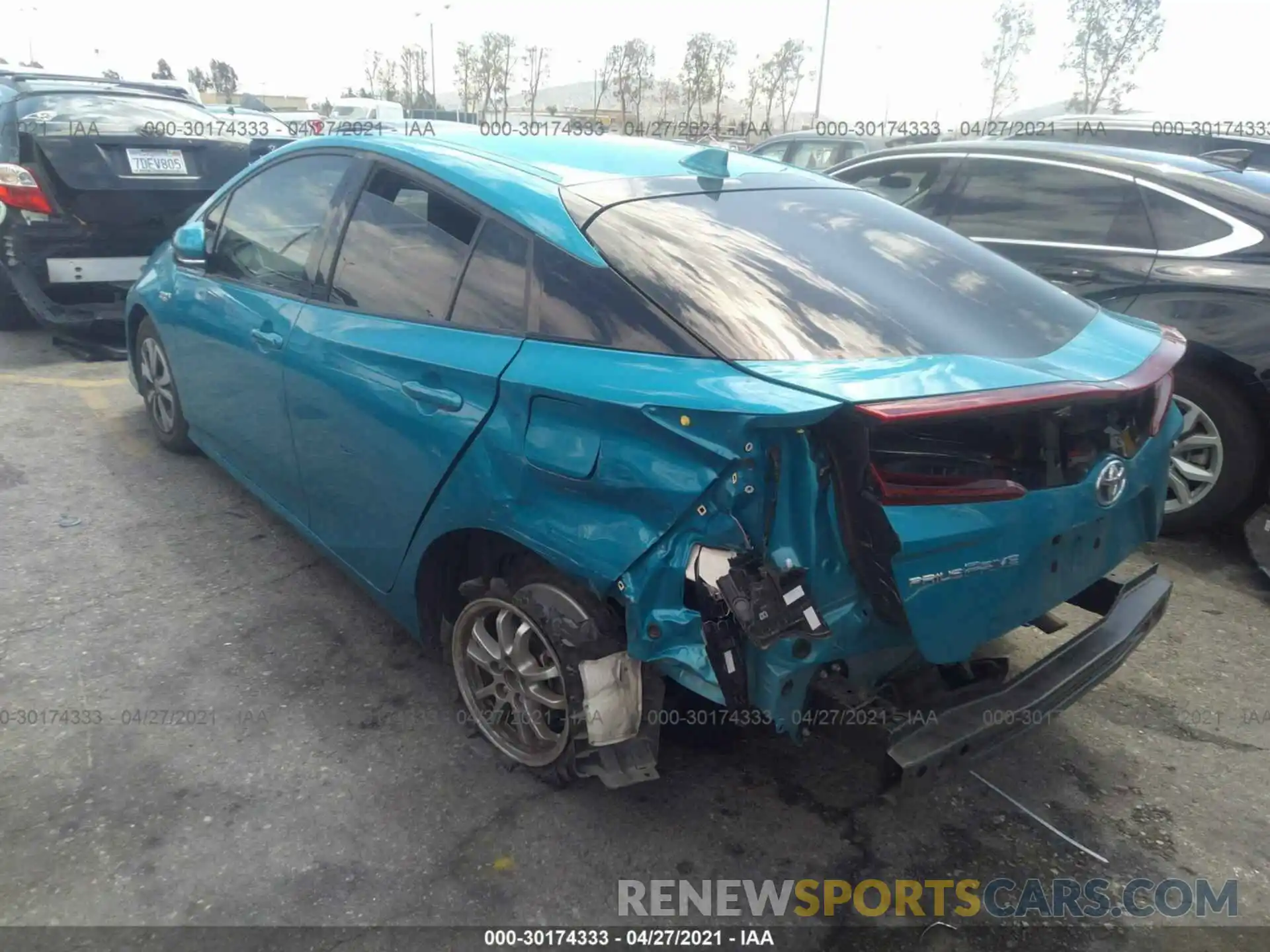 3 Photograph of a damaged car JTDKARFP8K3111783 TOYOTA PRIUS PRIME 2019