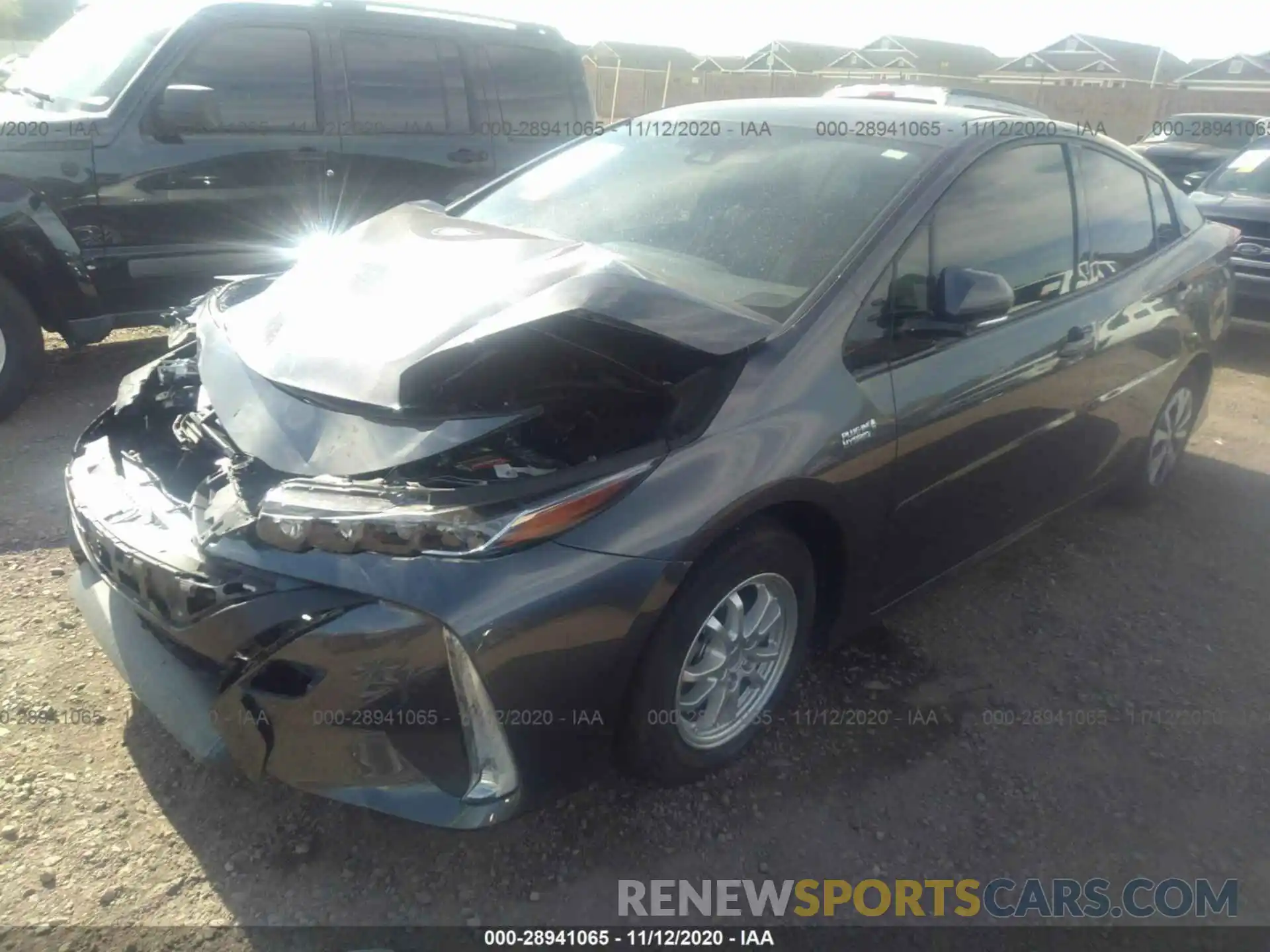 2 Photograph of a damaged car JTDKARFP8K3117650 TOYOTA PRIUS PRIME 2019