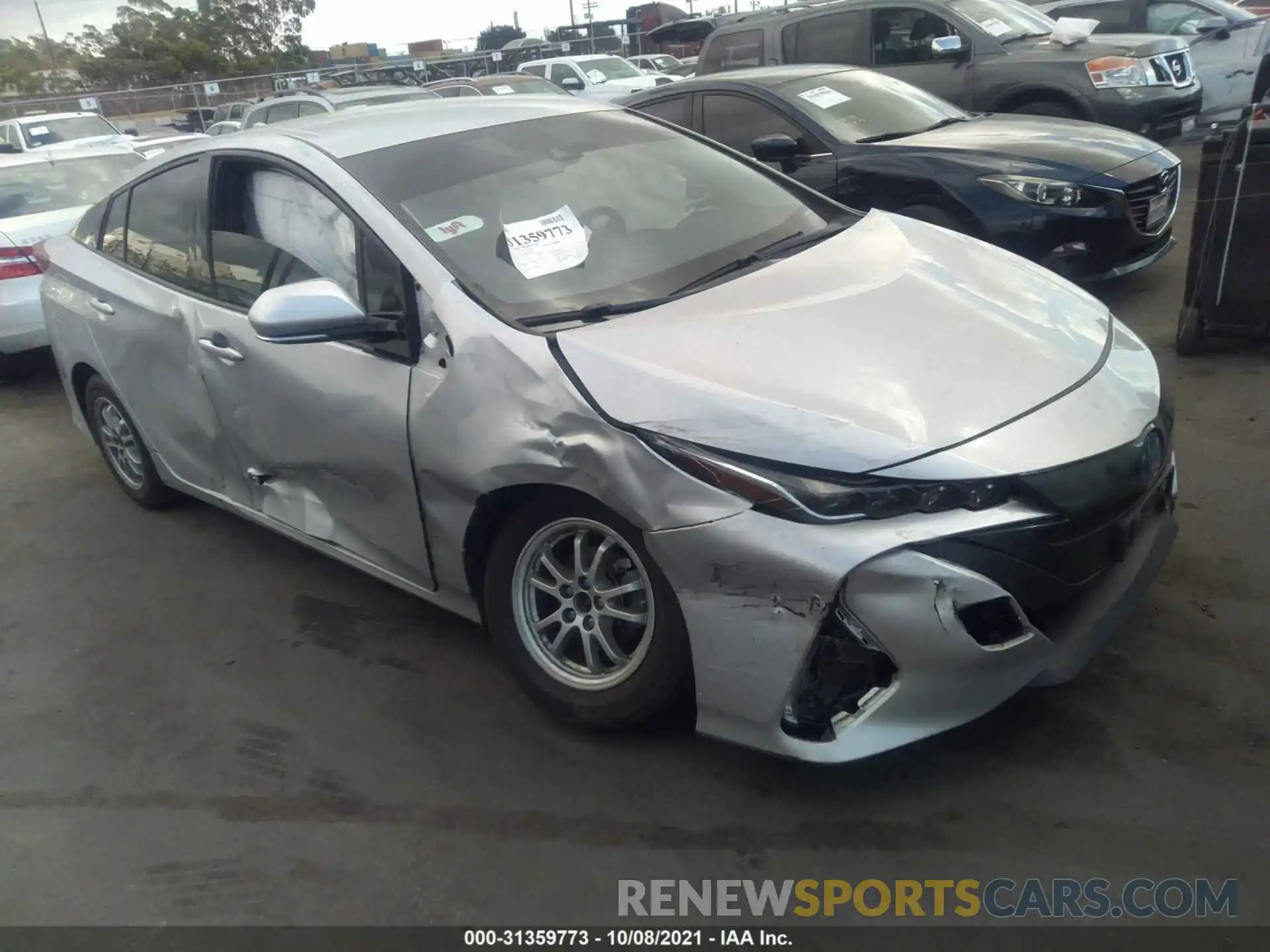 1 Photograph of a damaged car JTDKARFP8K3117955 TOYOTA PRIUS PRIME 2019