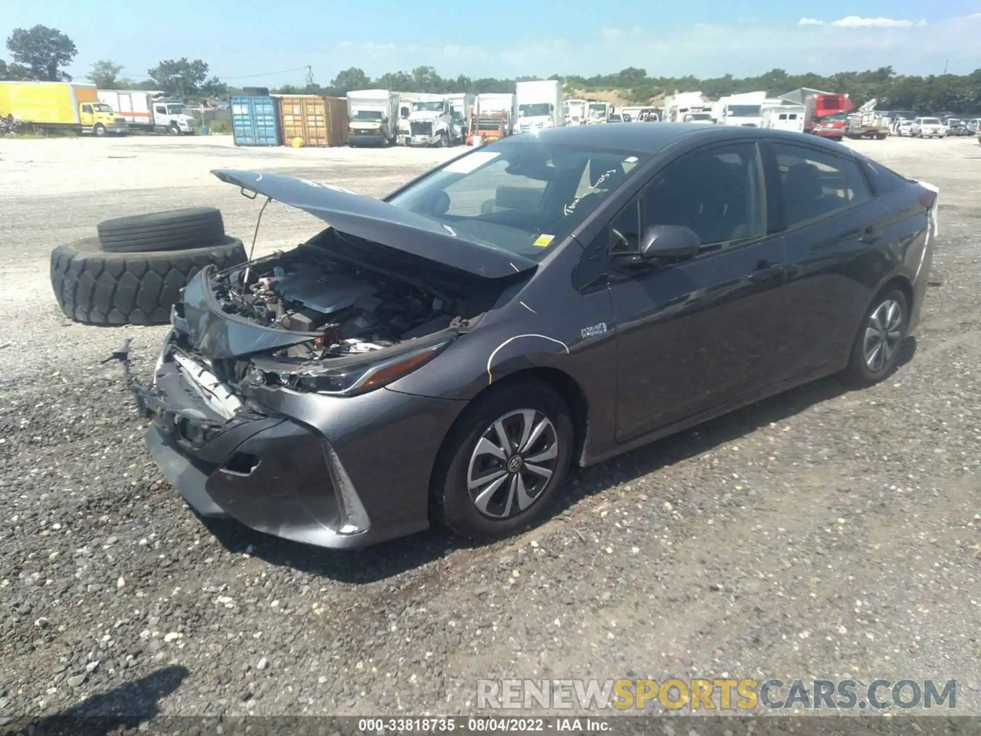 2 Photograph of a damaged car JTDKARFP8K3118460 TOYOTA PRIUS PRIME 2019