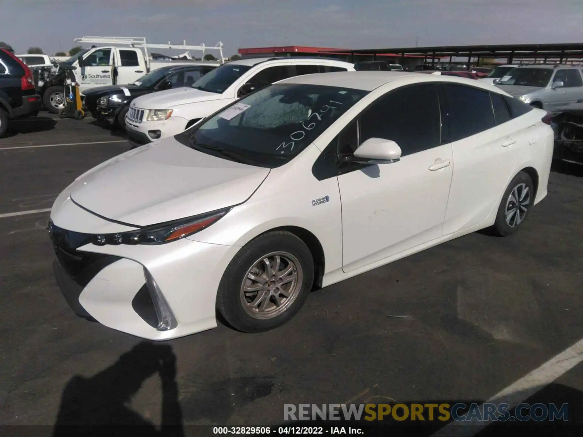 2 Photograph of a damaged car JTDKARFP9K3108570 TOYOTA PRIUS PRIME 2019