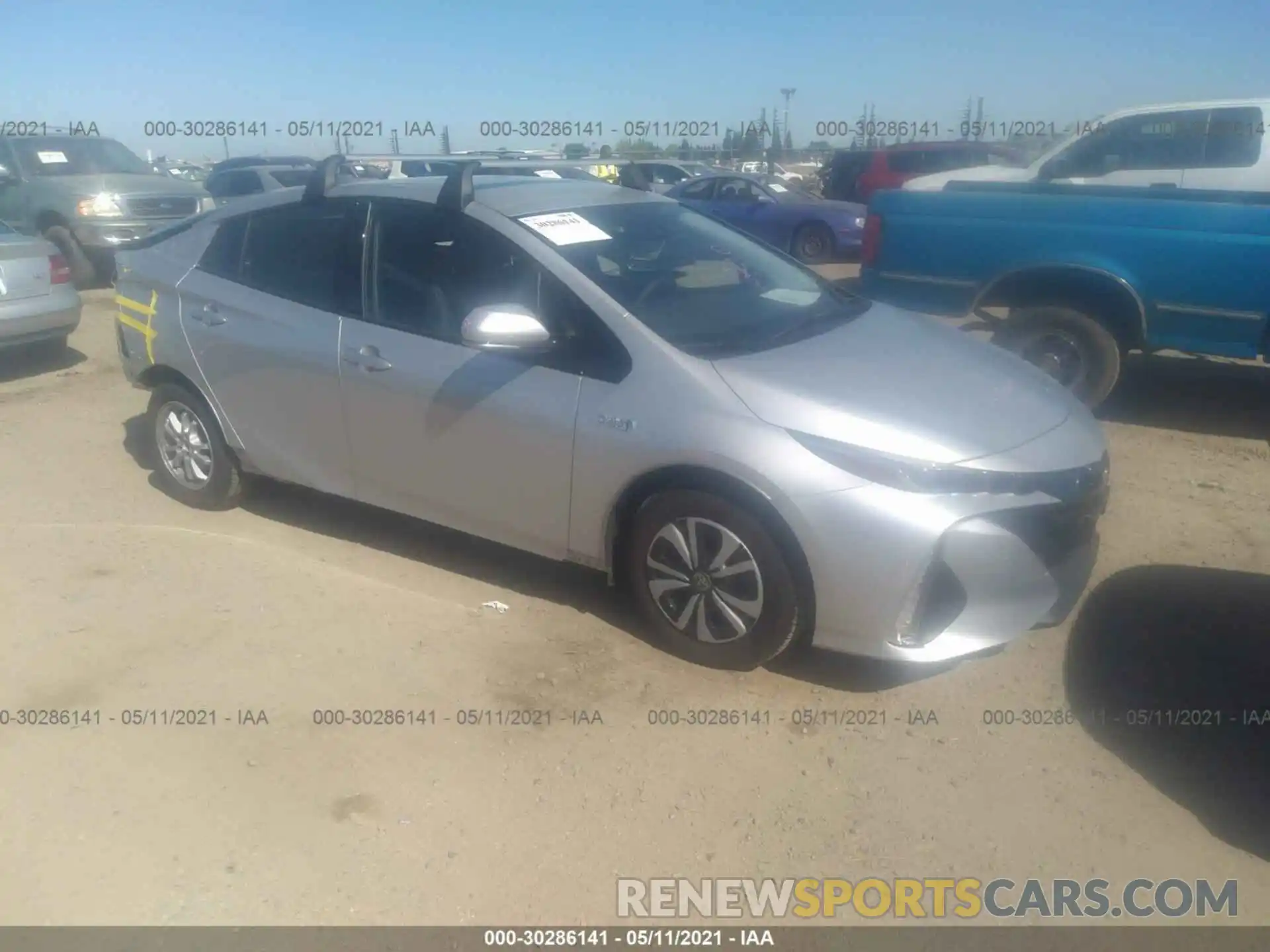 1 Photograph of a damaged car JTDKARFP9K3113493 TOYOTA PRIUS PRIME 2019