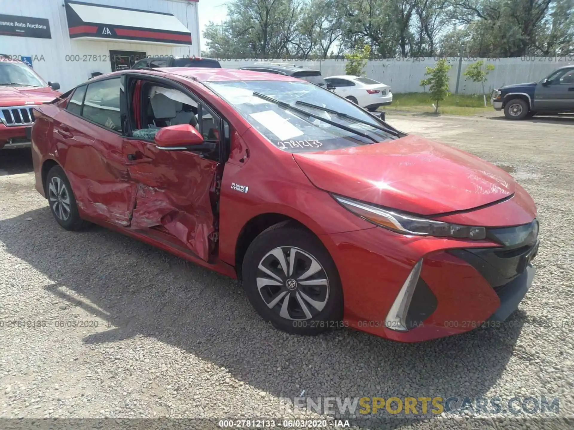 1 Photograph of a damaged car JTDKARFP9K3117205 TOYOTA PRIUS PRIME 2019