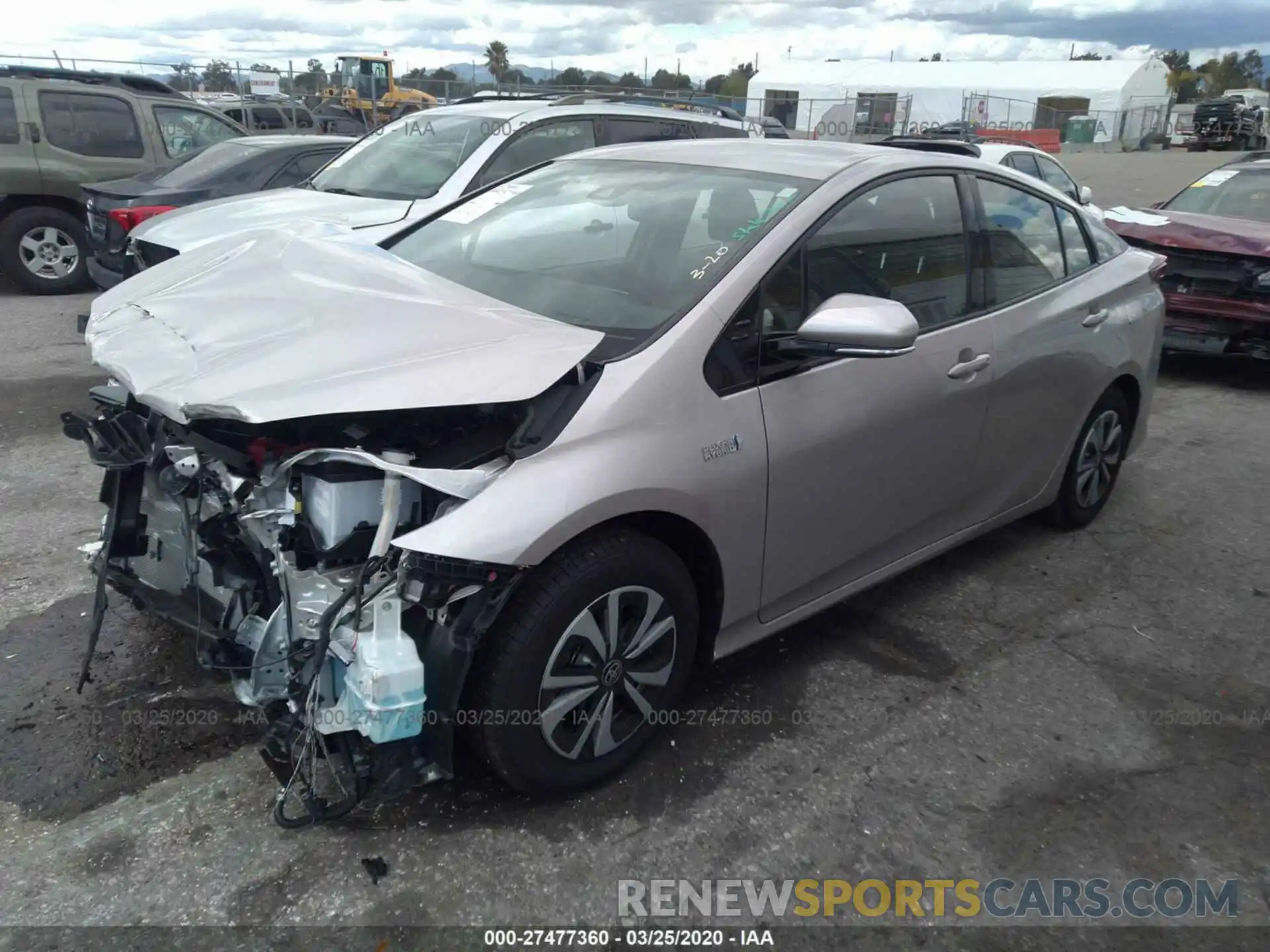 2 Photograph of a damaged car JTDKARFPXK3108948 TOYOTA PRIUS PRIME 2019