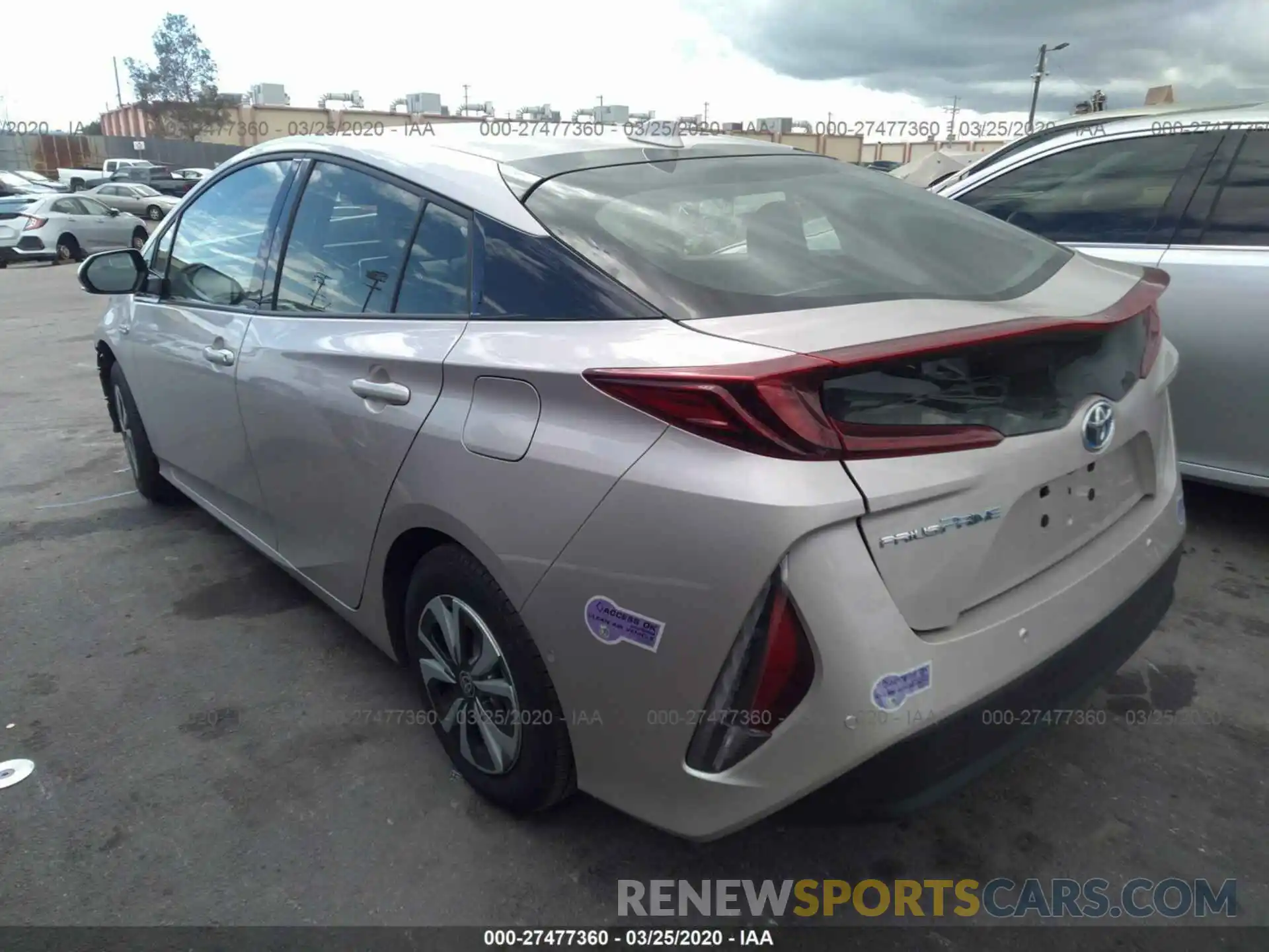 3 Photograph of a damaged car JTDKARFPXK3108948 TOYOTA PRIUS PRIME 2019