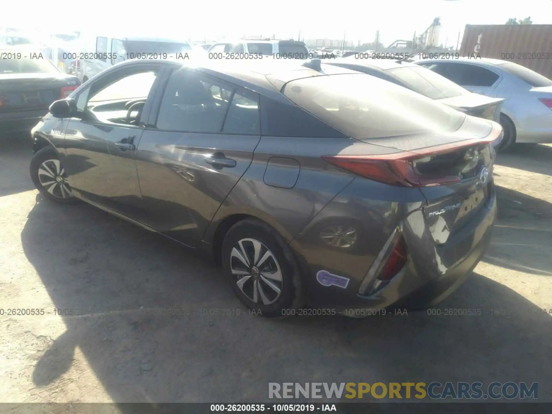 3 Фотография поврежденного автомобиля JTDKARFPXK3109551 TOYOTA PRIUS PRIME 2019