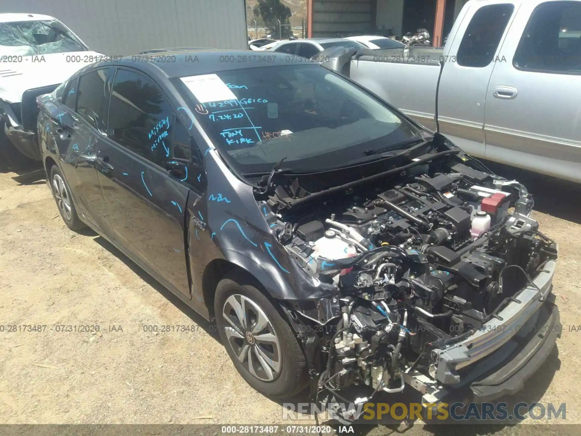 1 Photograph of a damaged car JTDKARFPXK3111137 TOYOTA PRIUS PRIME 2019