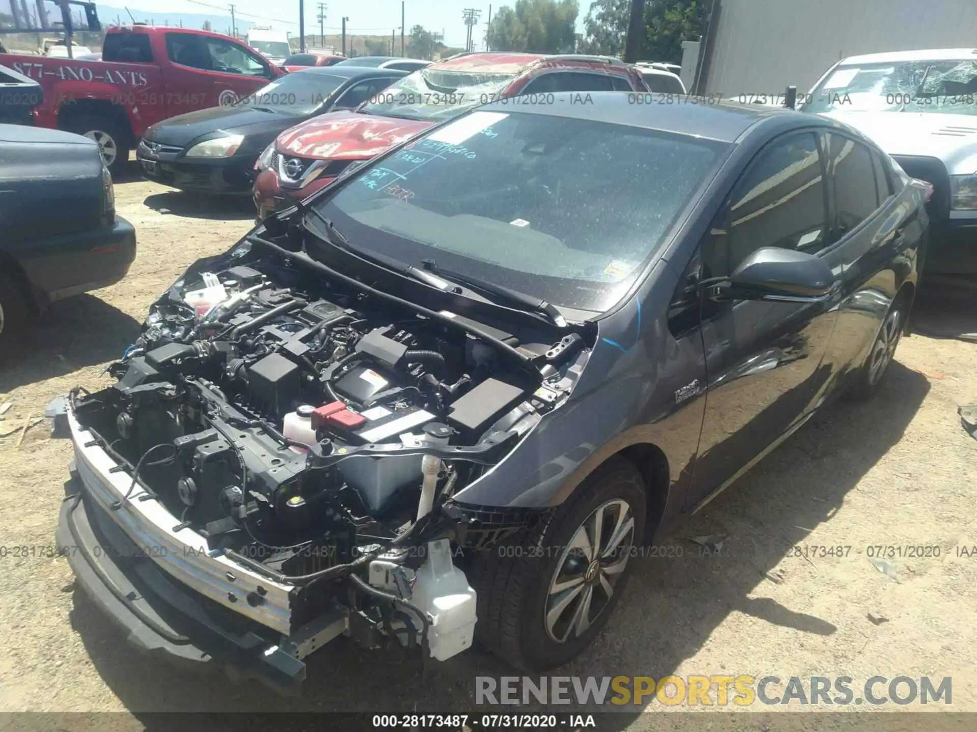 2 Photograph of a damaged car JTDKARFPXK3111137 TOYOTA PRIUS PRIME 2019