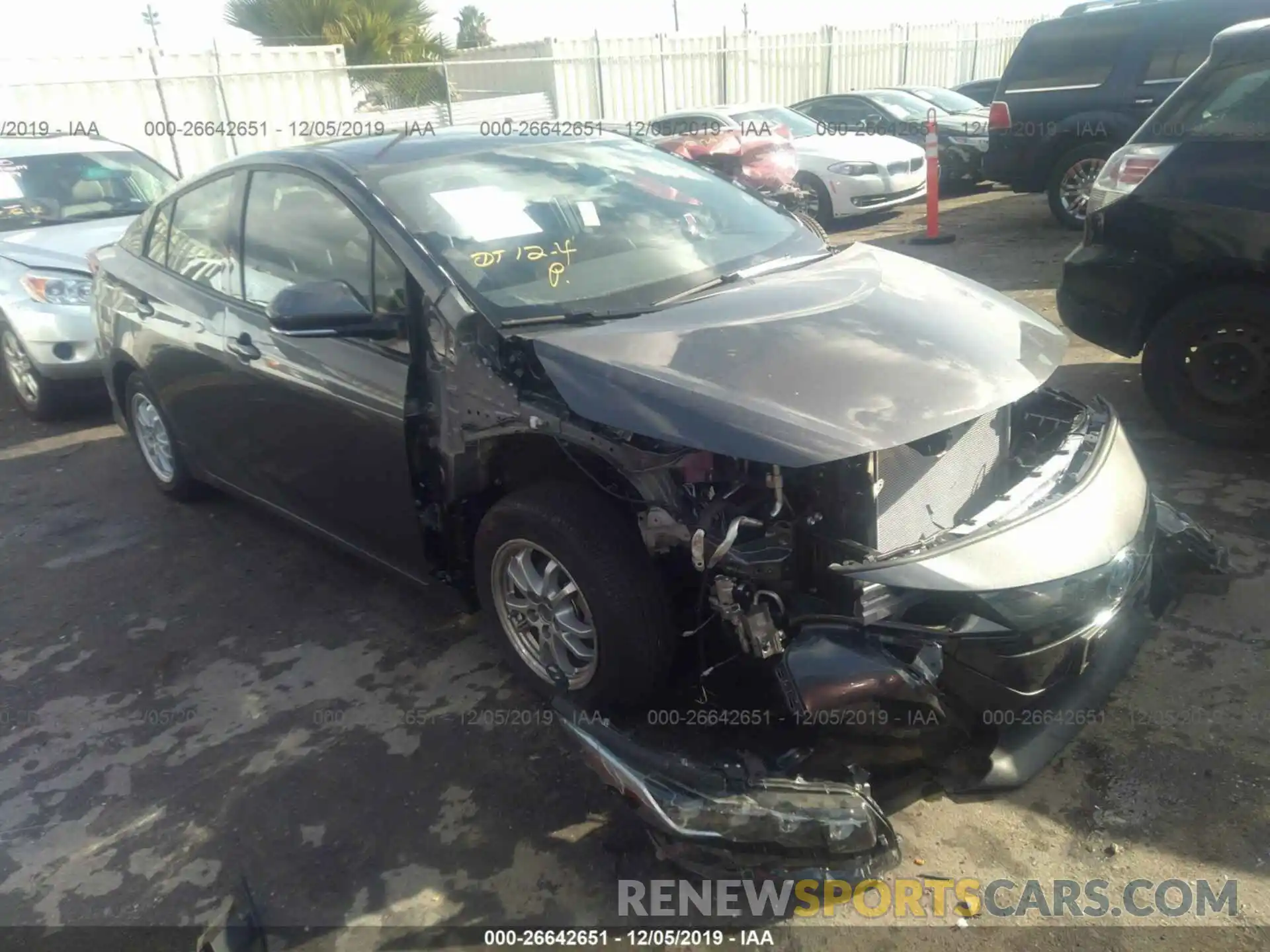 1 Photograph of a damaged car JTDKARFPXK3115303 TOYOTA PRIUS PRIME 2019