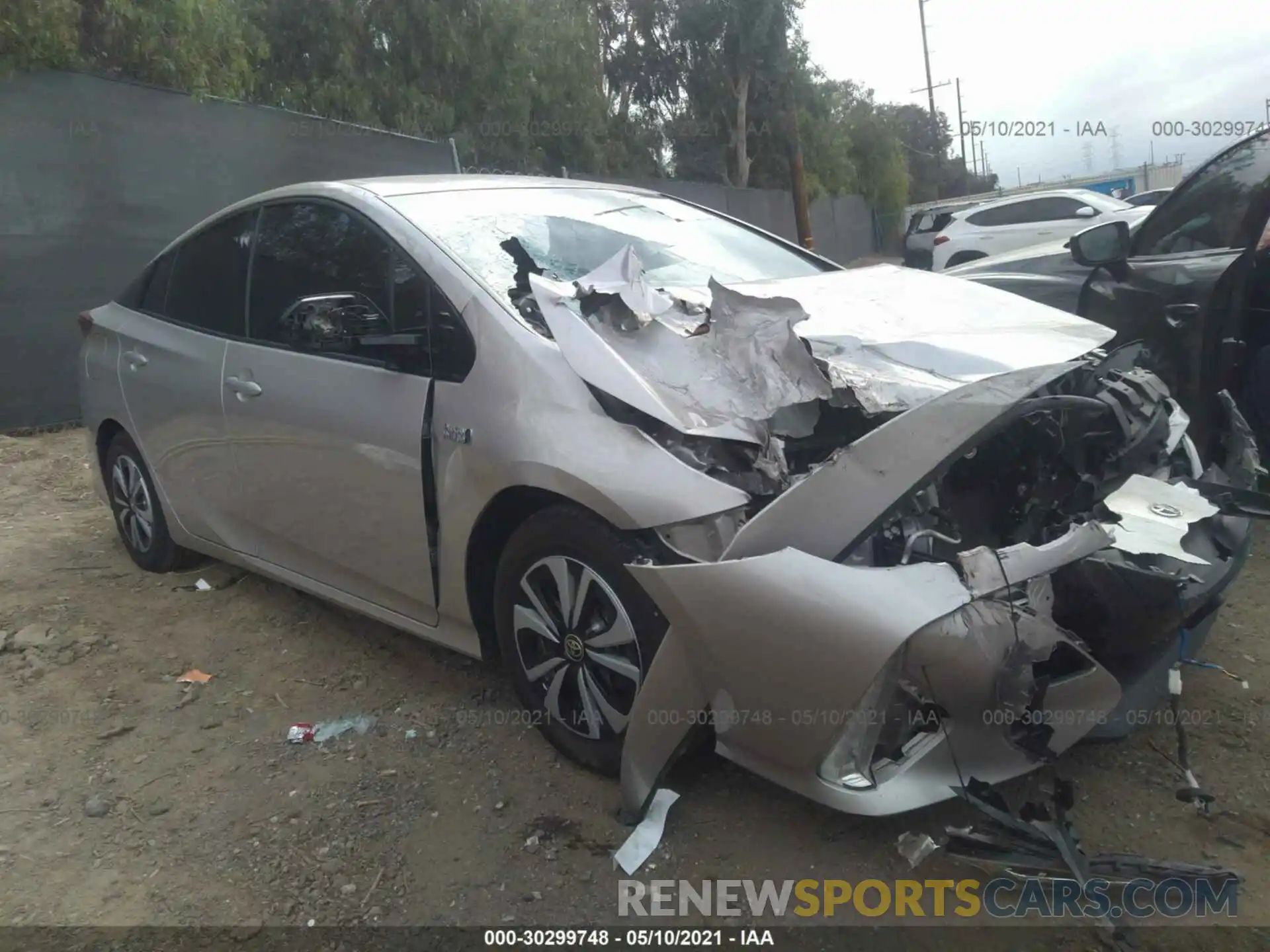 1 Photograph of a damaged car JTDKARFPXK3119559 TOYOTA PRIUS PRIME 2019