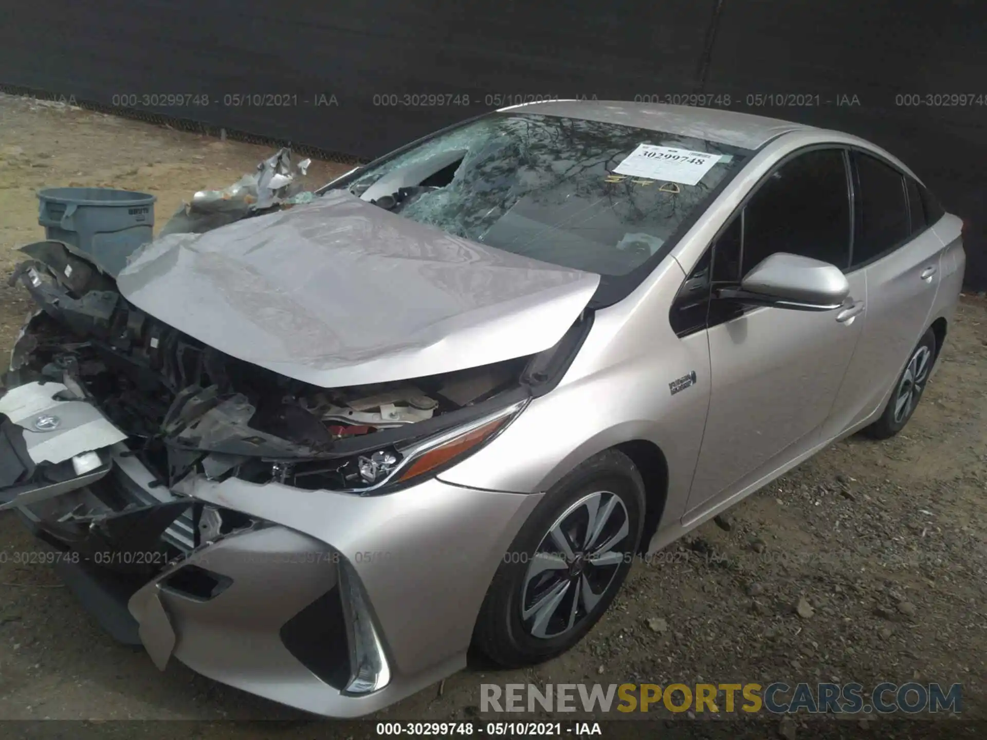 2 Photograph of a damaged car JTDKARFPXK3119559 TOYOTA PRIUS PRIME 2019