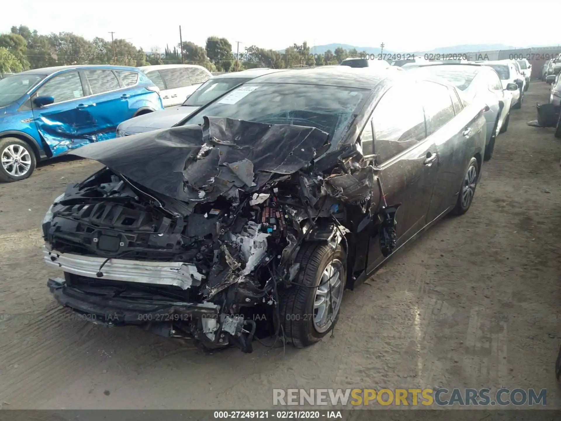 2 Photograph of a damaged car JTDKARFP0L3121869 TOYOTA PRIUS PRIME 2020