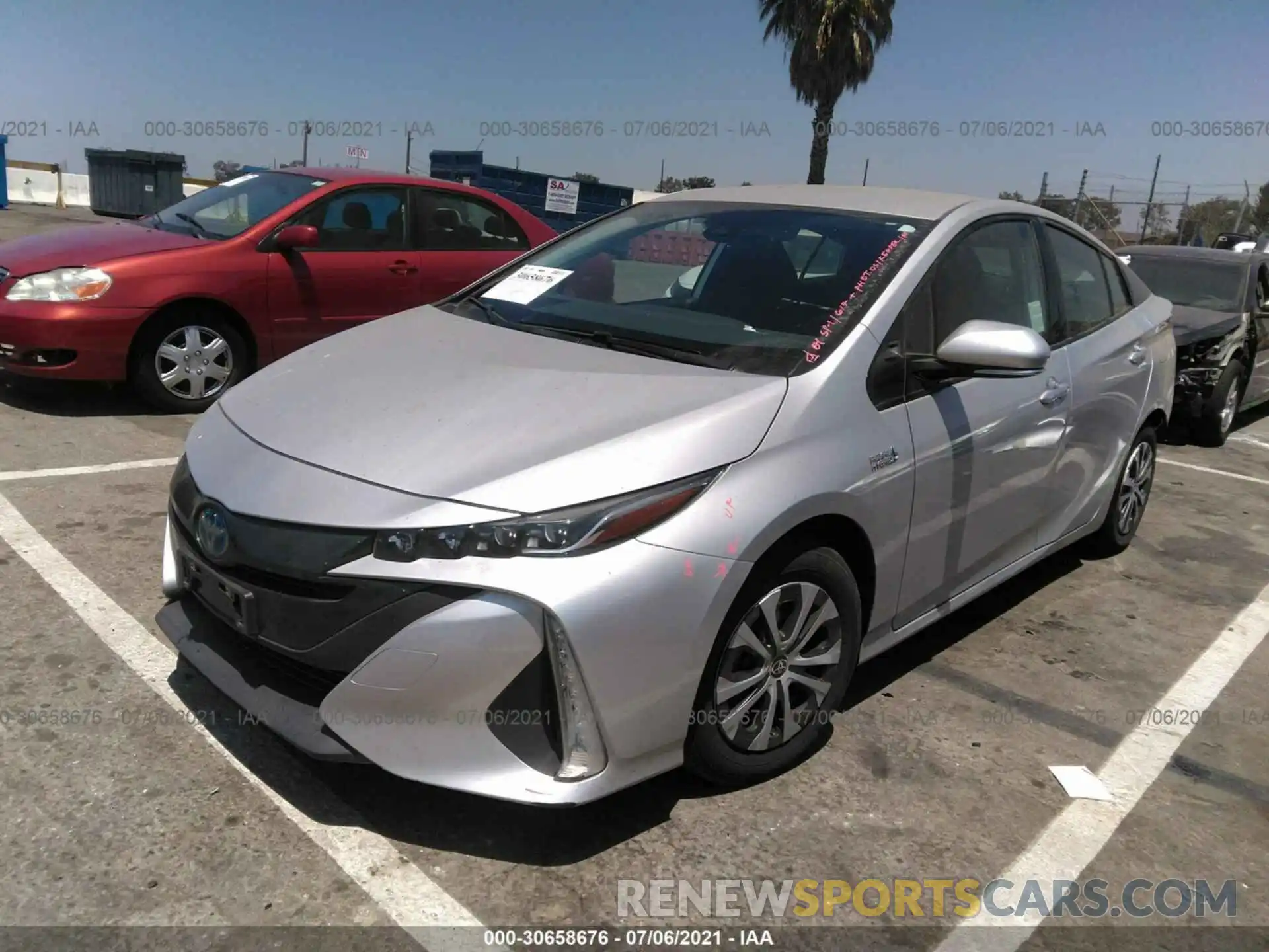 2 Photograph of a damaged car JTDKARFP0L3125226 TOYOTA PRIUS PRIME 2020