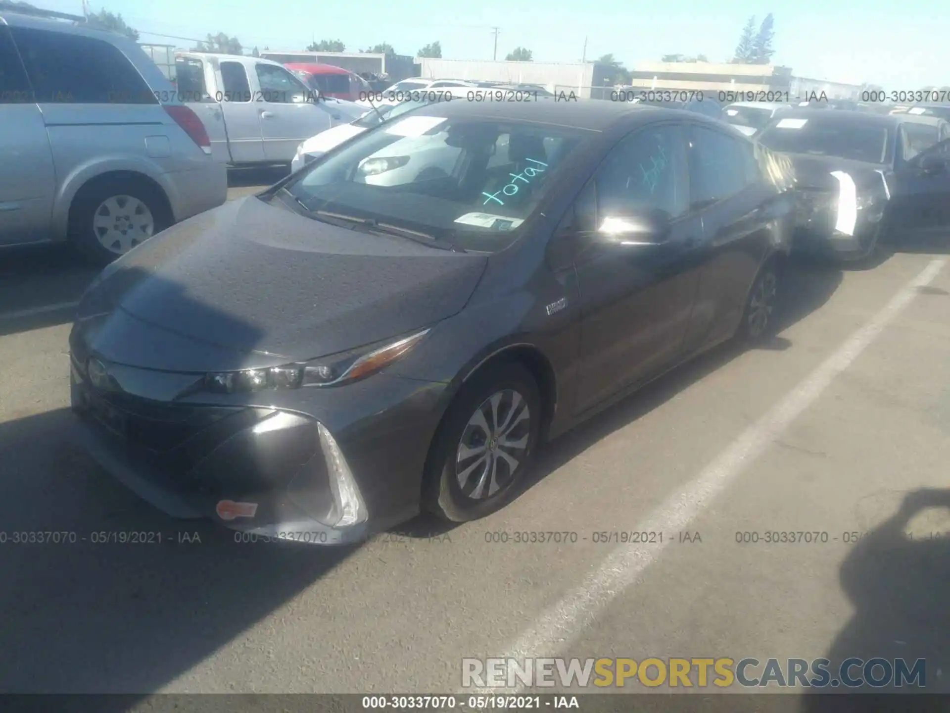 2 Photograph of a damaged car JTDKARFP0L3130488 TOYOTA PRIUS PRIME 2020