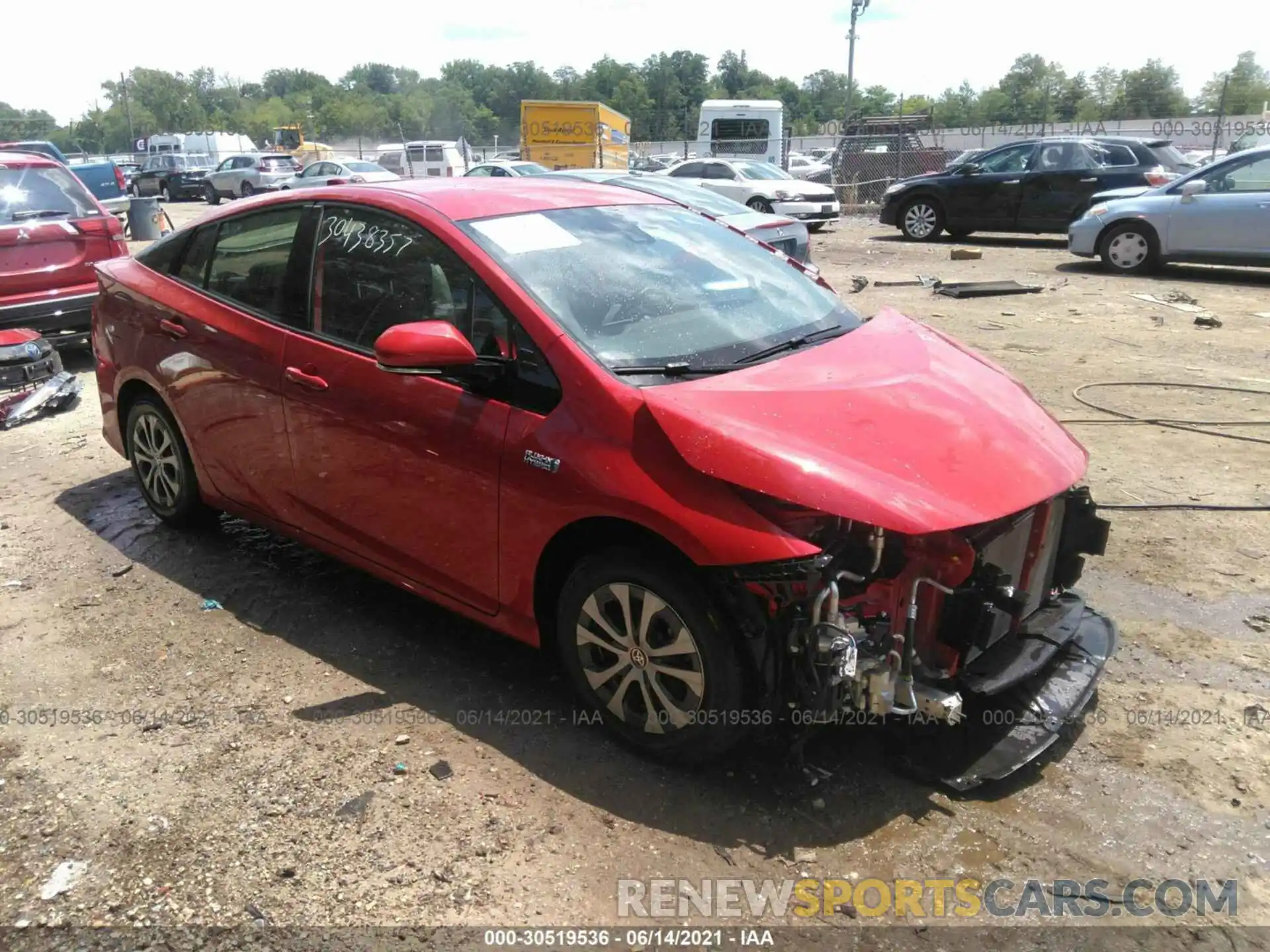 1 Photograph of a damaged car JTDKARFP0L3136761 TOYOTA PRIUS PRIME 2020