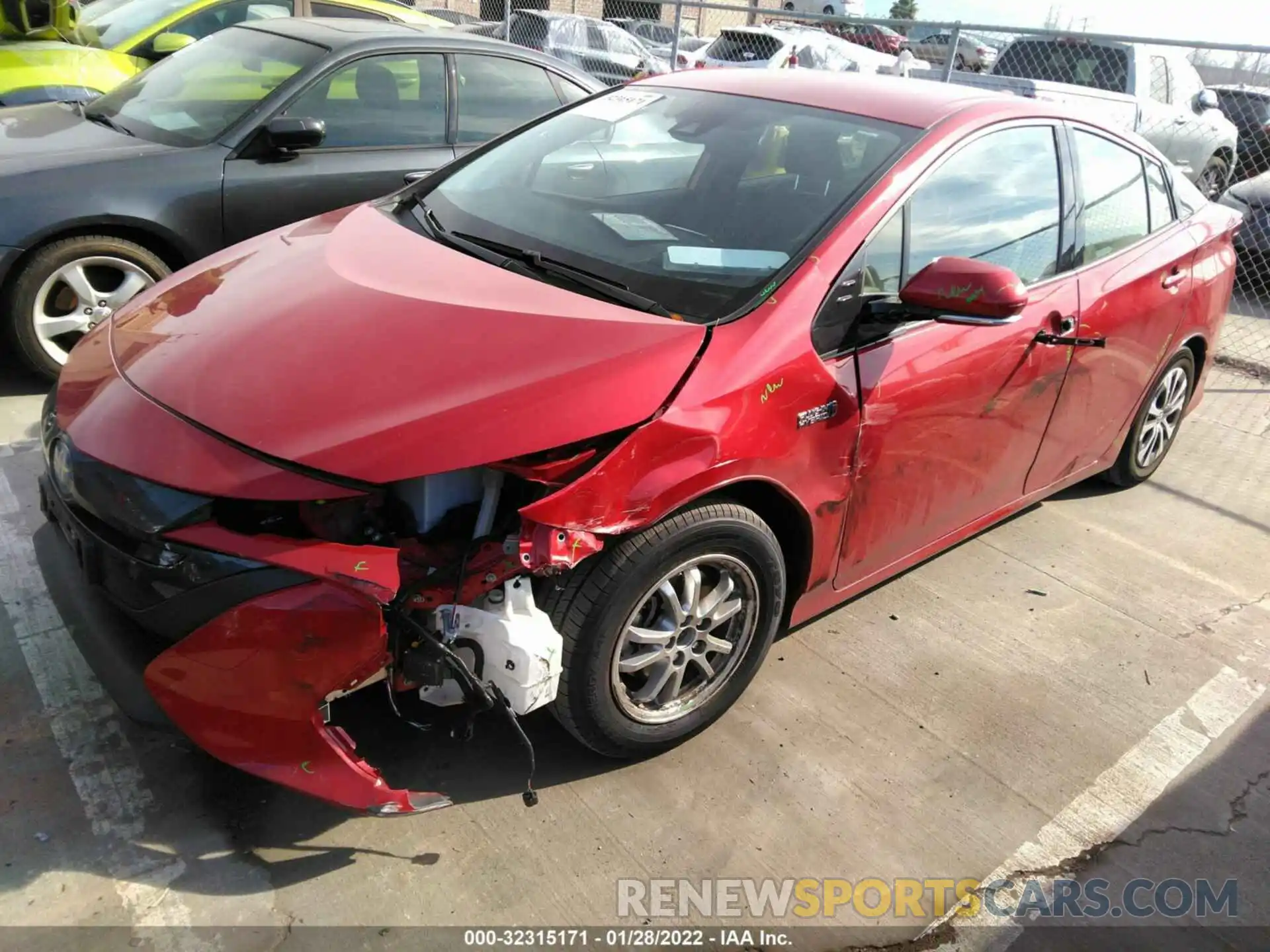 2 Photograph of a damaged car JTDKARFP0L3142821 TOYOTA PRIUS PRIME 2020