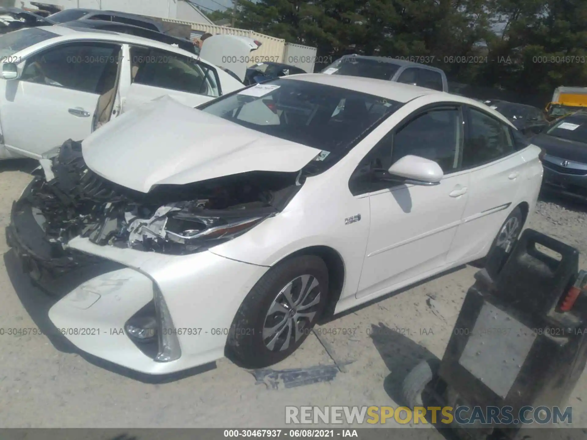 2 Photograph of a damaged car JTDKARFP0L3152801 TOYOTA PRIUS PRIME 2020