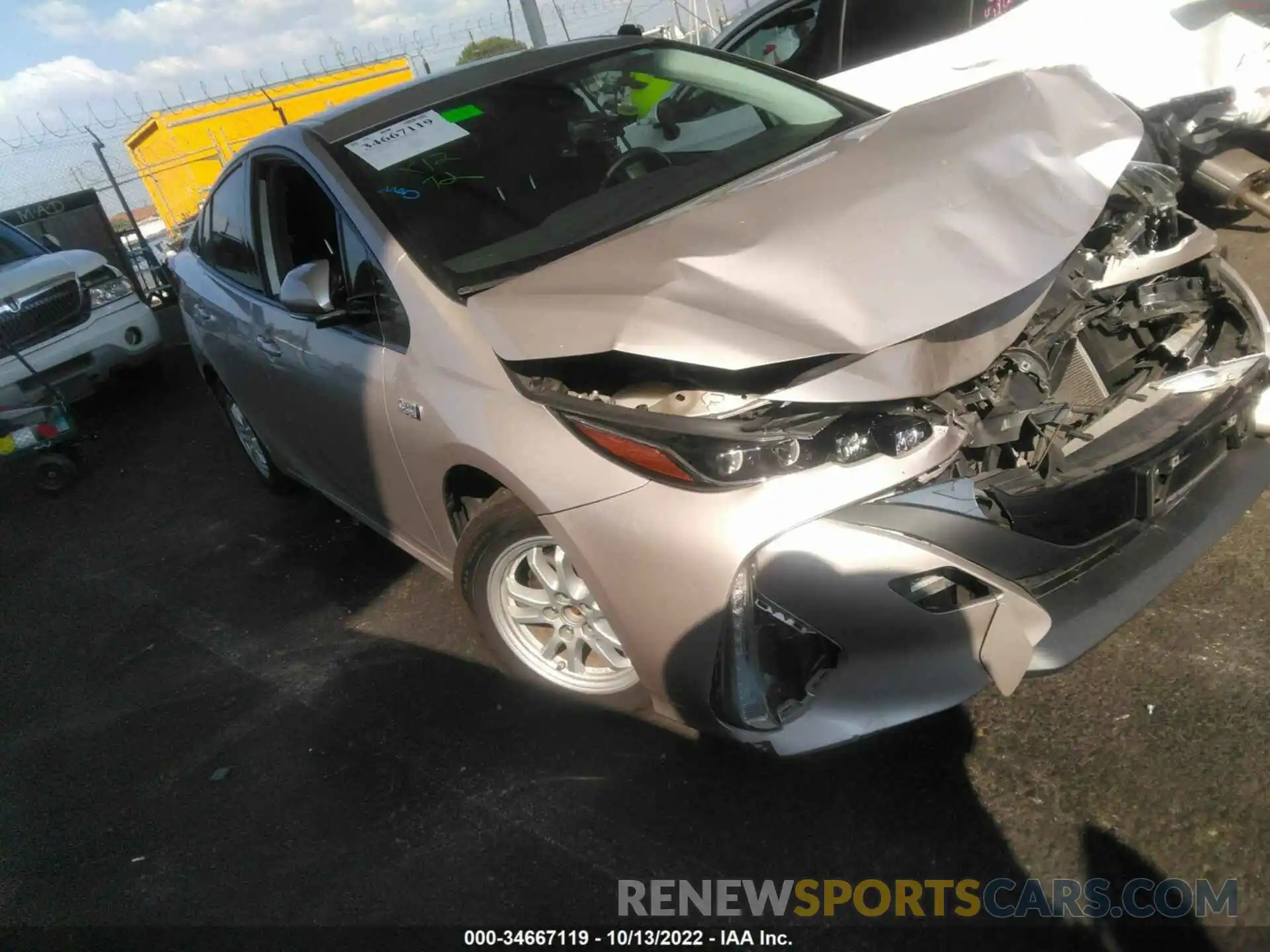 1 Photograph of a damaged car JTDKARFP0L3153429 TOYOTA PRIUS PRIME 2020