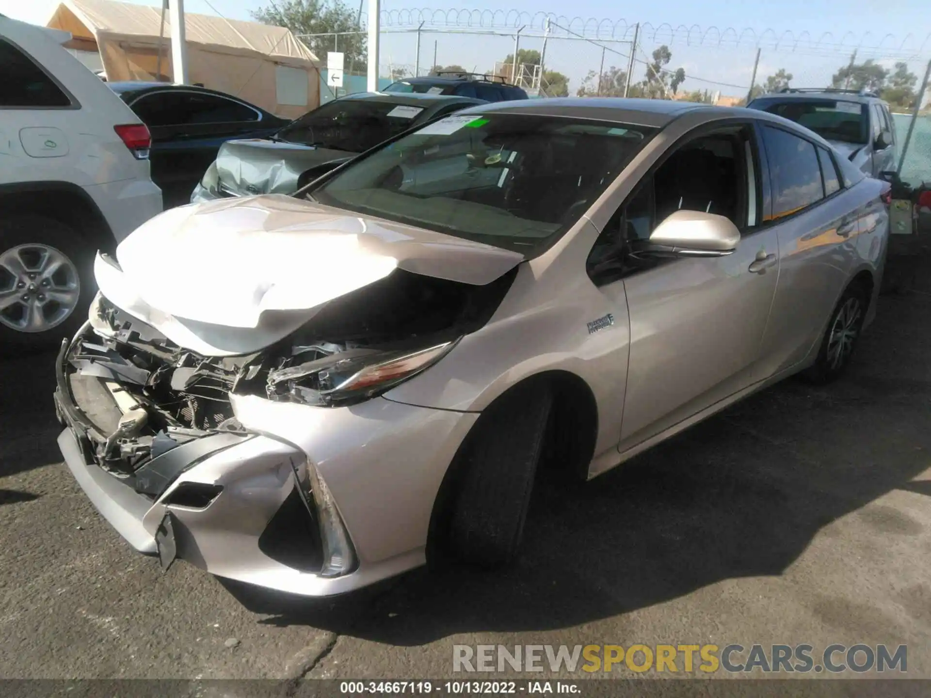 2 Photograph of a damaged car JTDKARFP0L3153429 TOYOTA PRIUS PRIME 2020