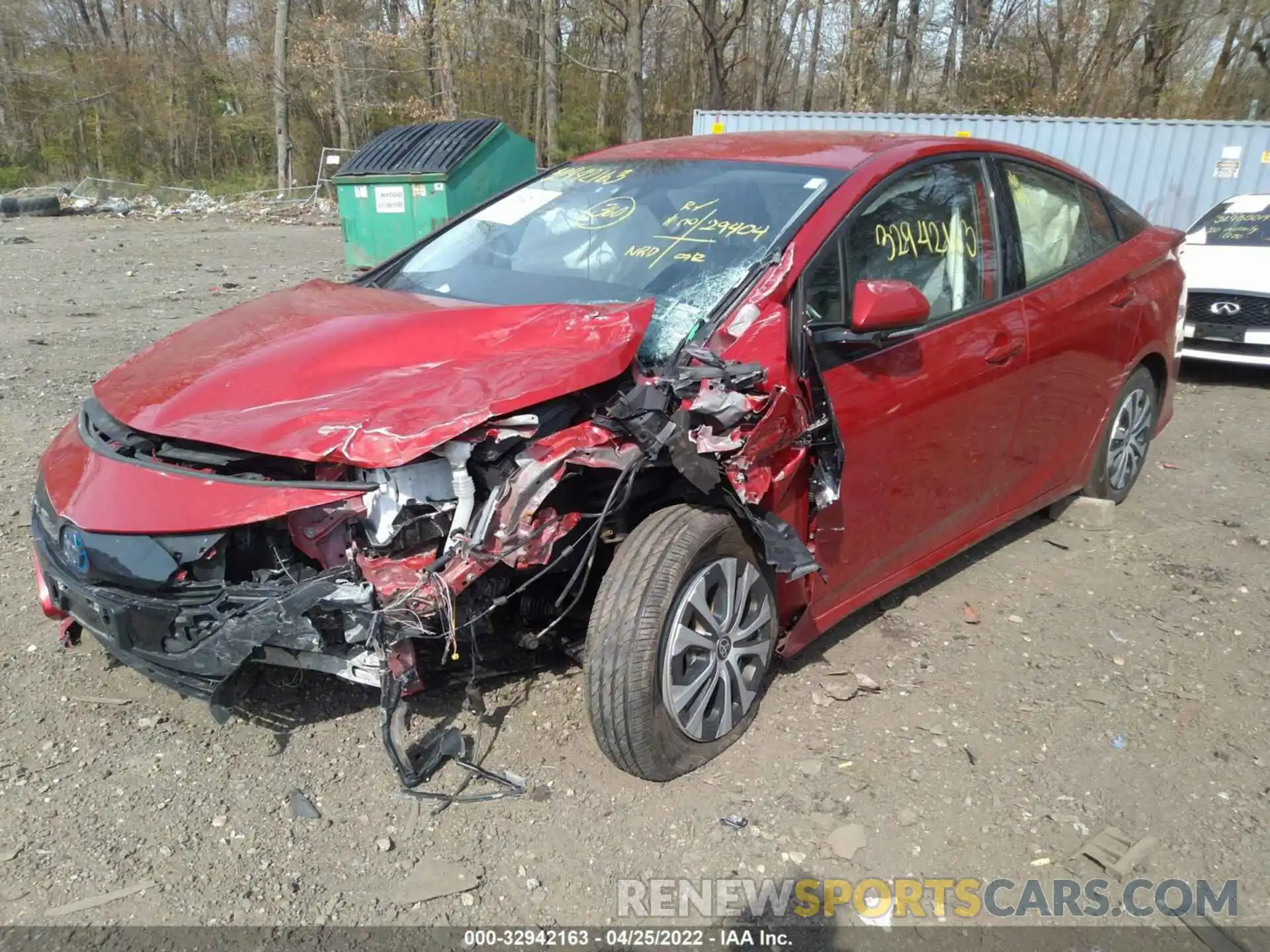 2 Photograph of a damaged car JTDKARFP1L3132007 TOYOTA PRIUS PRIME 2020