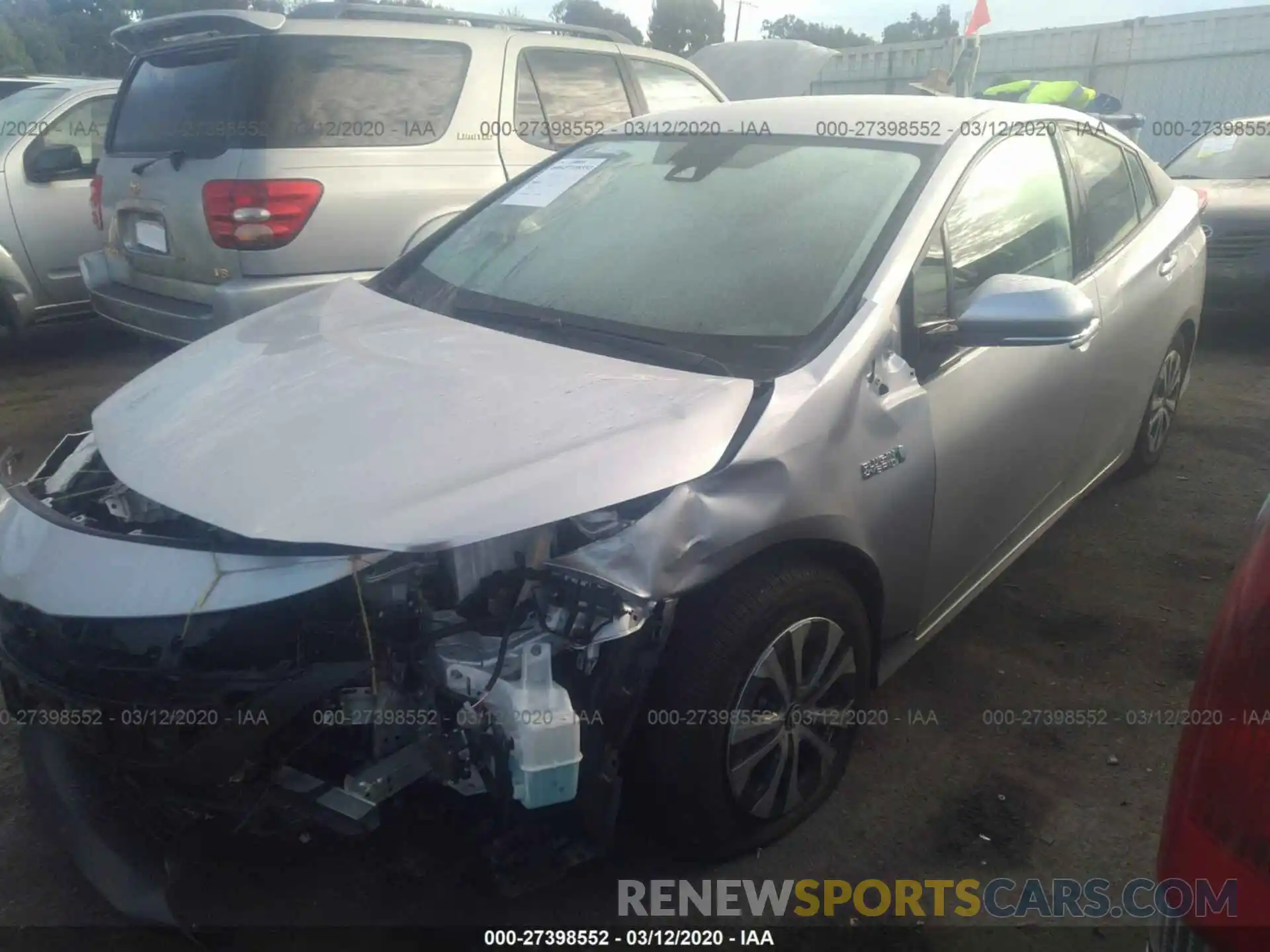 2 Photograph of a damaged car JTDKARFP1L3132833 TOYOTA PRIUS PRIME 2020