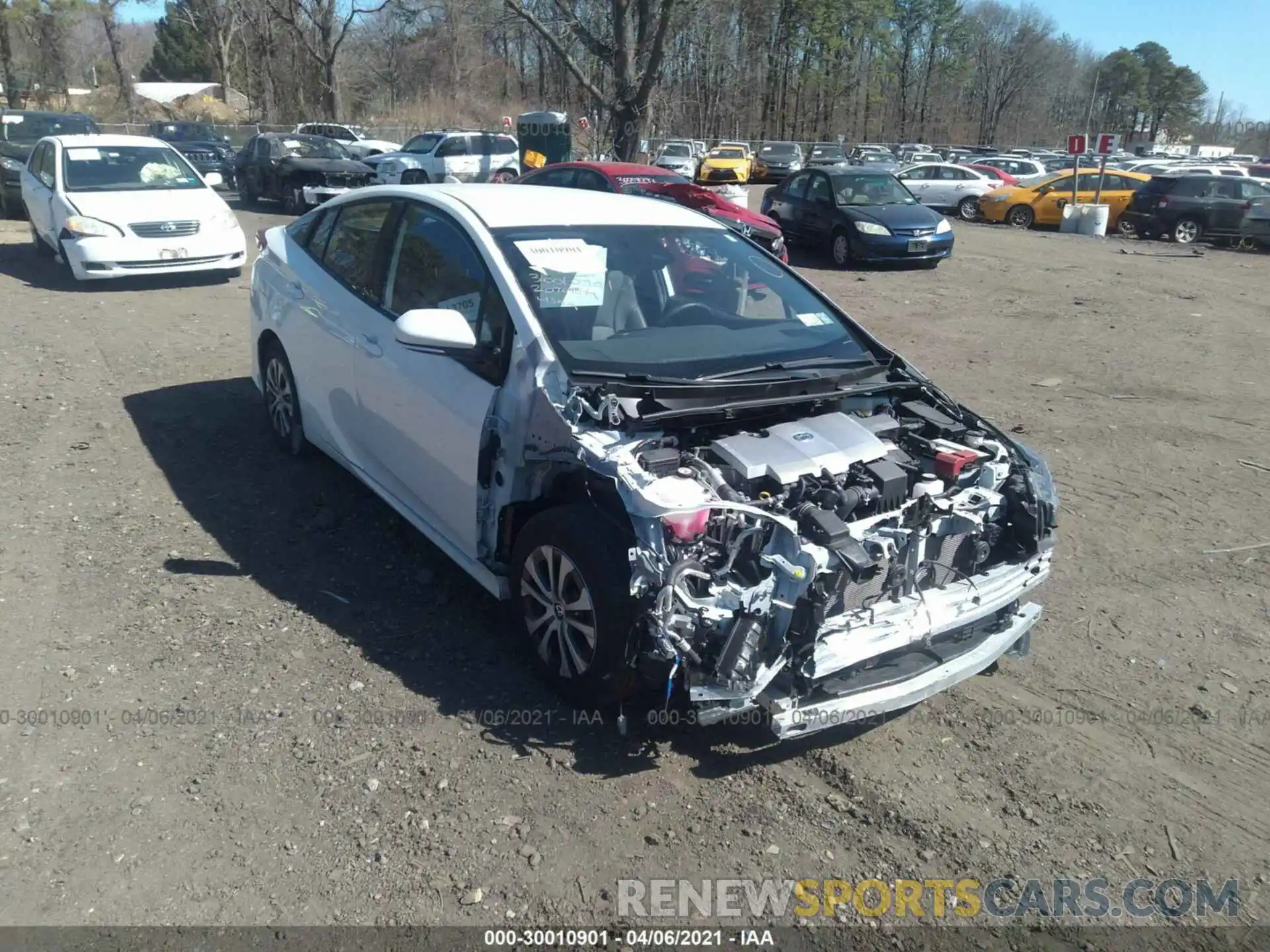 1 Photograph of a damaged car JTDKARFP1L3148191 TOYOTA PRIUS PRIME 2020