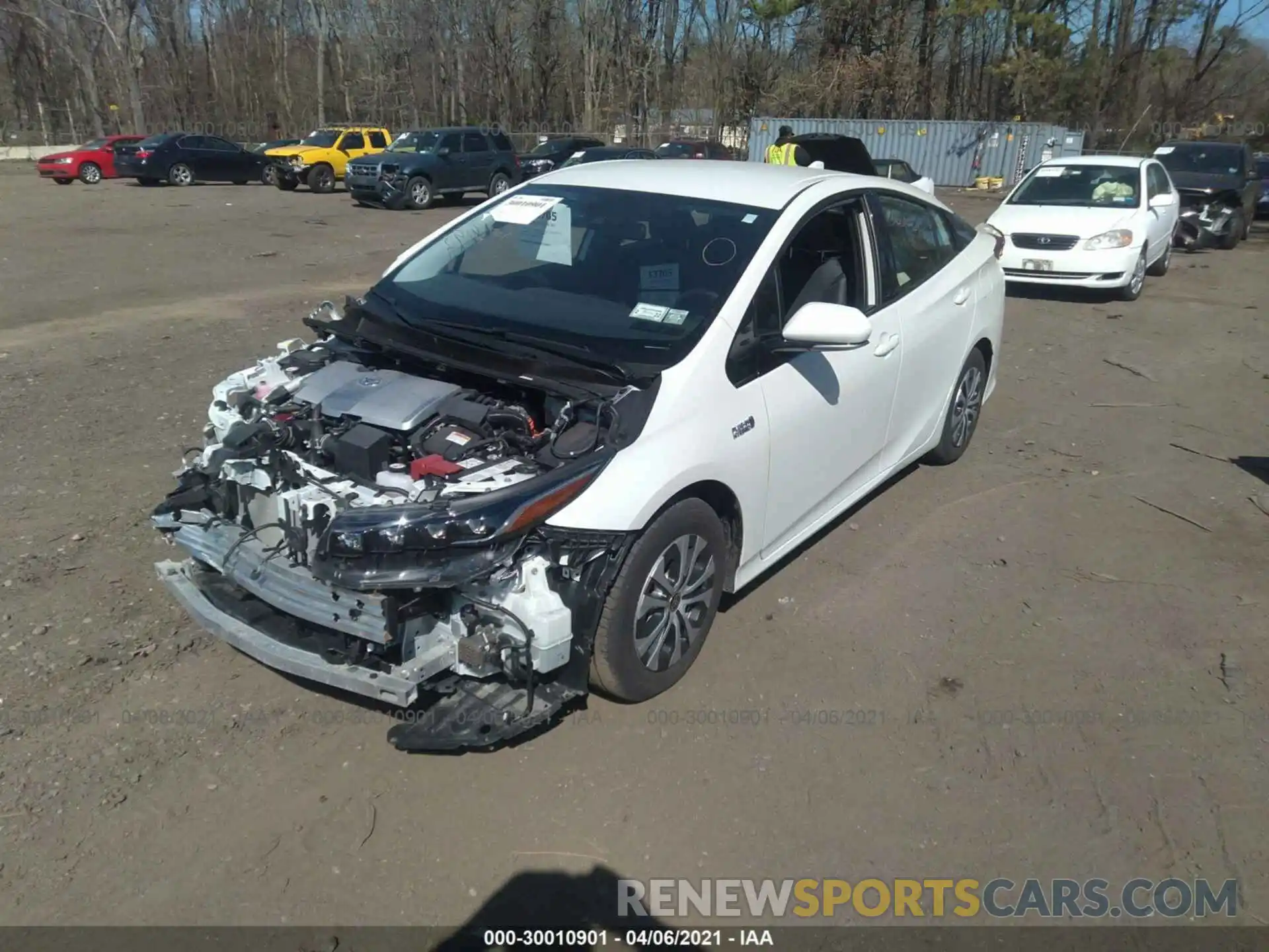 2 Photograph of a damaged car JTDKARFP1L3148191 TOYOTA PRIUS PRIME 2020