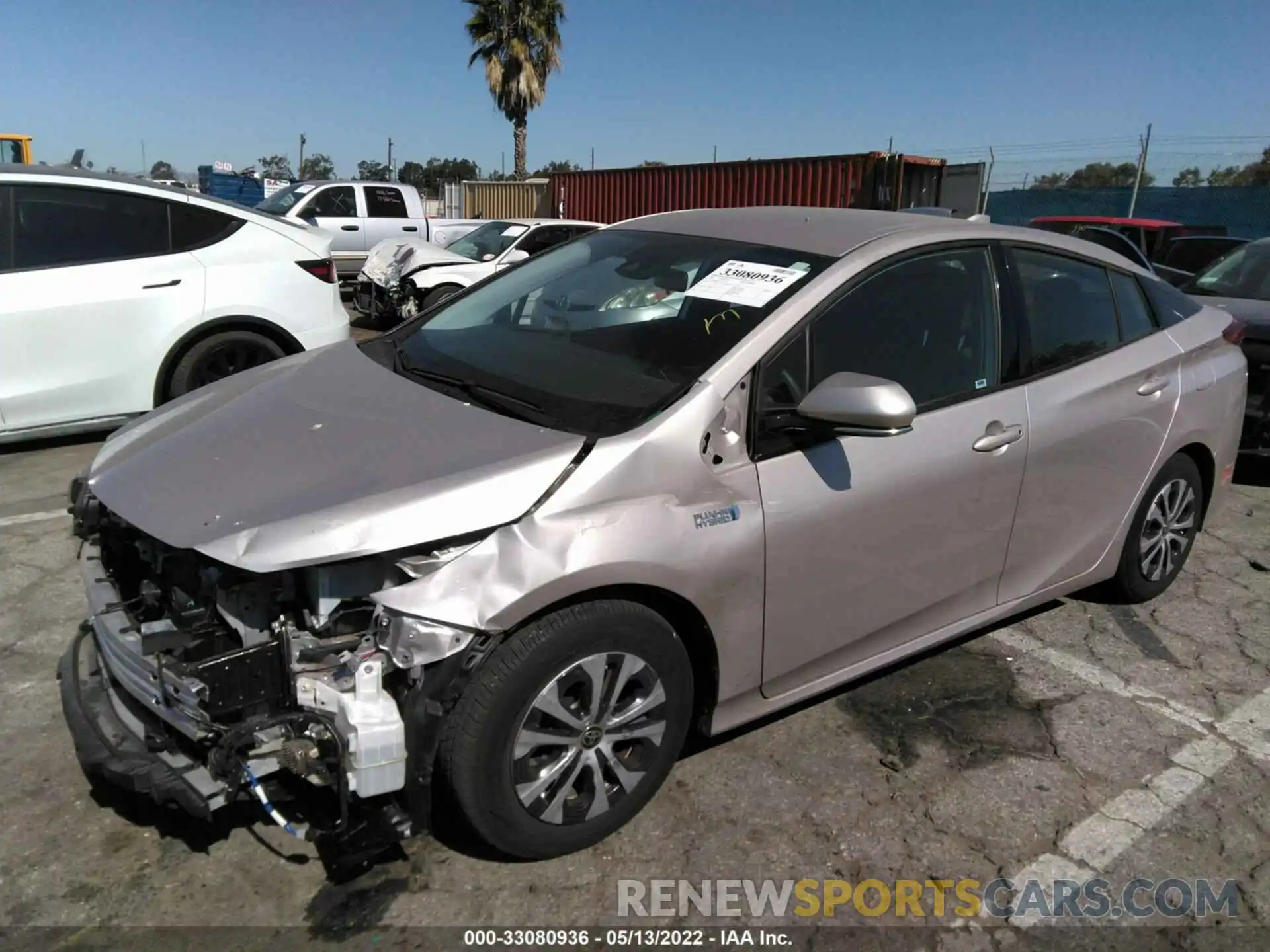 2 Photograph of a damaged car JTDKARFP1L3154427 TOYOTA PRIUS PRIME 2020