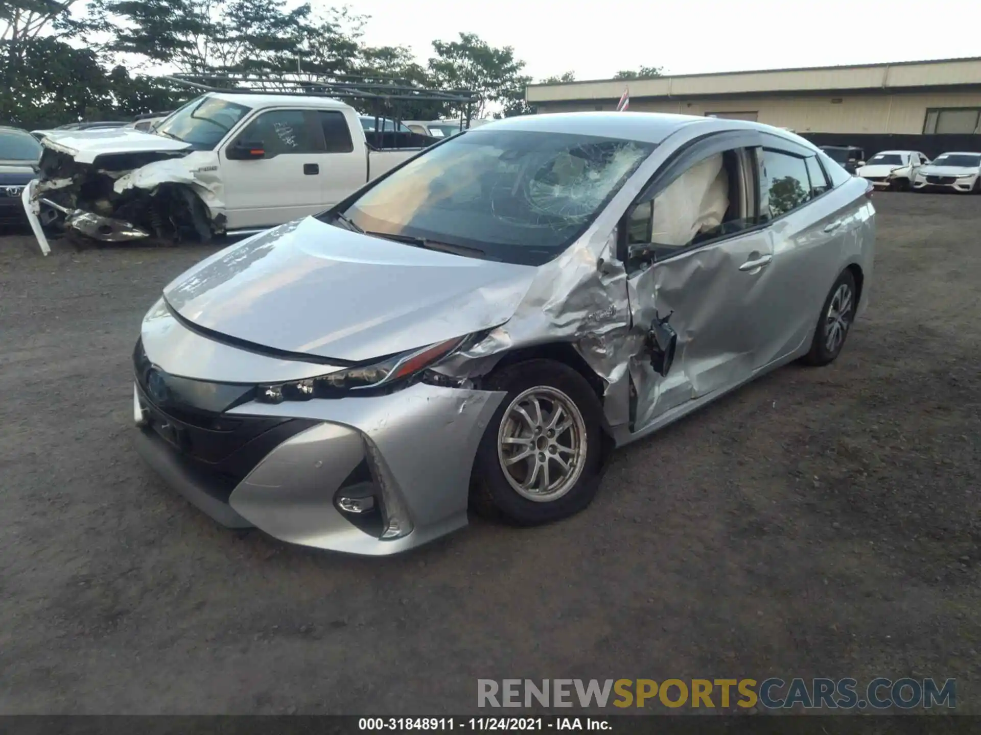 2 Photograph of a damaged car JTDKARFP1L3157392 TOYOTA PRIUS PRIME 2020