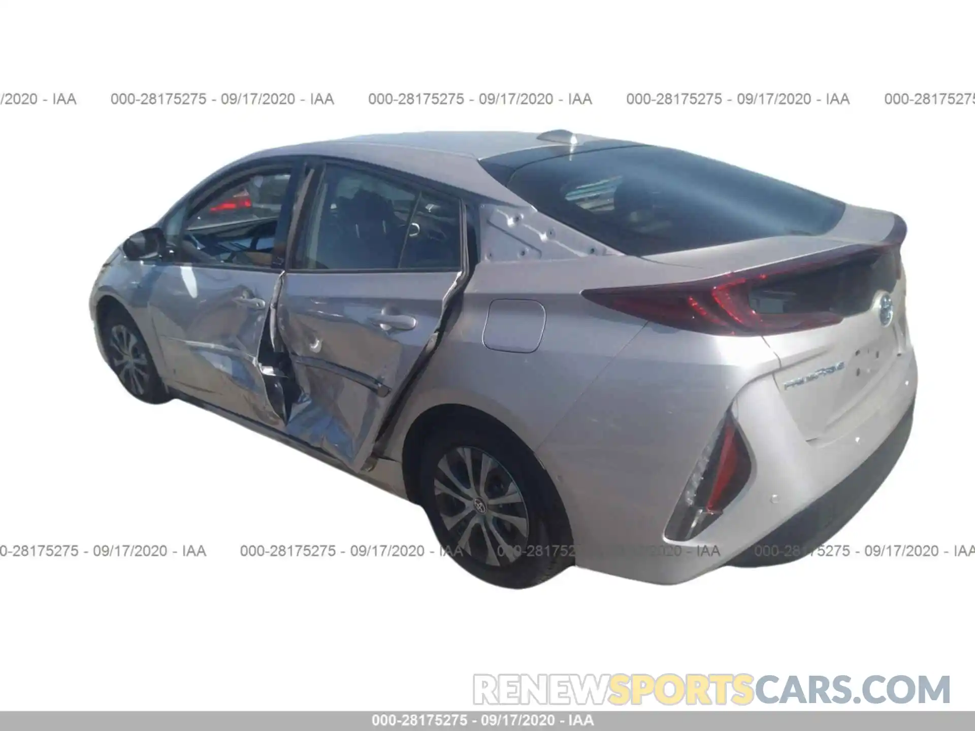 3 Фотография поврежденного автомобиля JTDKARFP1L3159143 TOYOTA PRIUS PRIME 2020