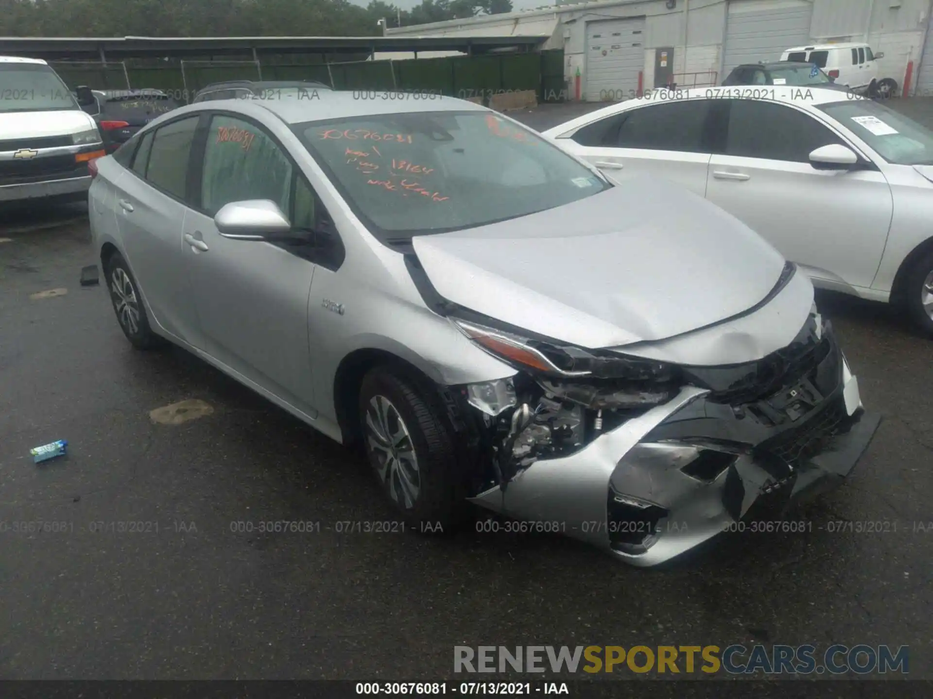 1 Photograph of a damaged car JTDKARFP1L3163001 TOYOTA PRIUS PRIME 2020