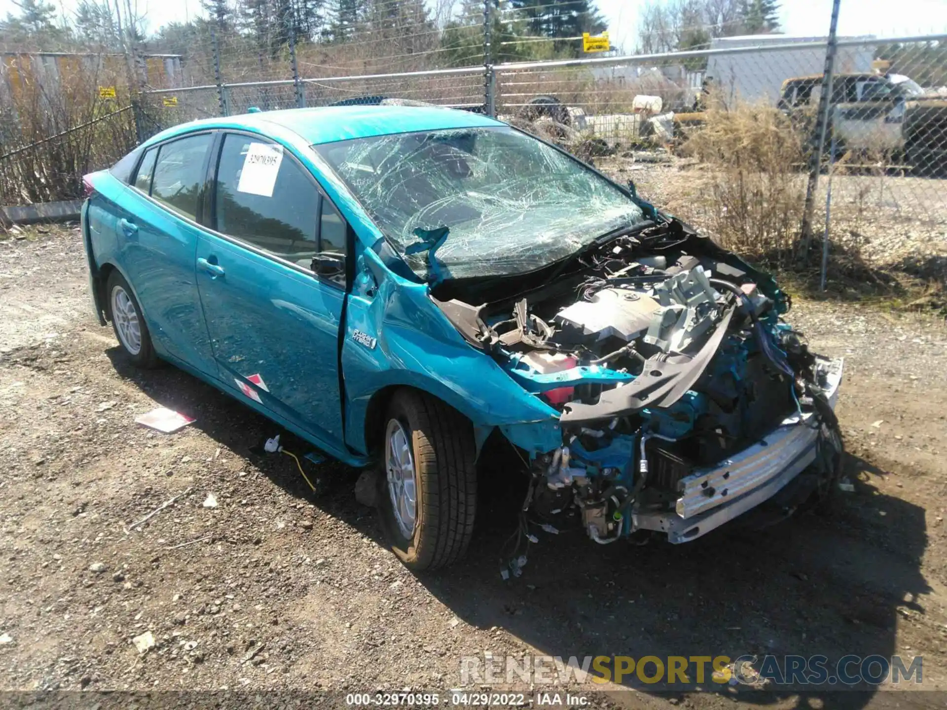 1 Photograph of a damaged car JTDKARFP2L3128371 TOYOTA PRIUS PRIME 2020